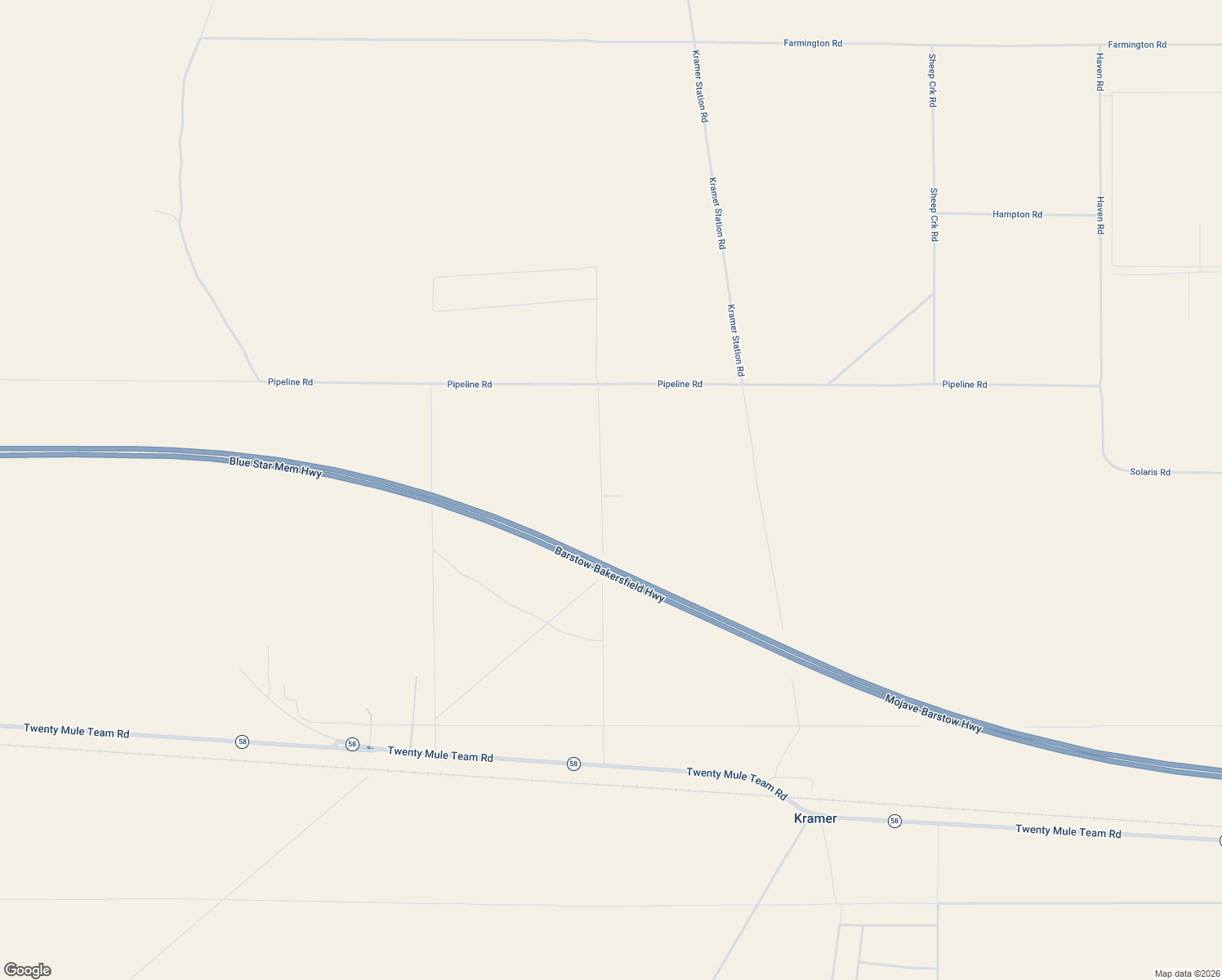 map of restaurants, bars, coffee shops, grocery stores, and more near 41463 East Conseco Road in Boron