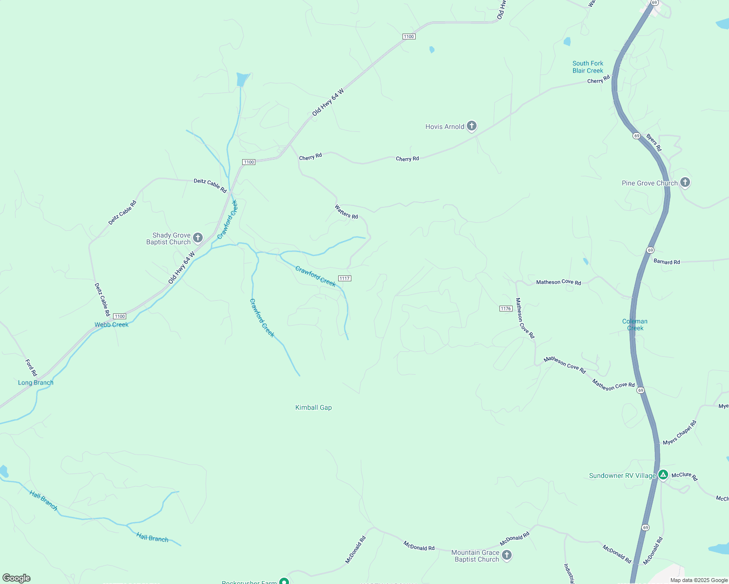 map of restaurants, bars, coffee shops, grocery stores, and more near 230 Pinners Point in Hayesville
