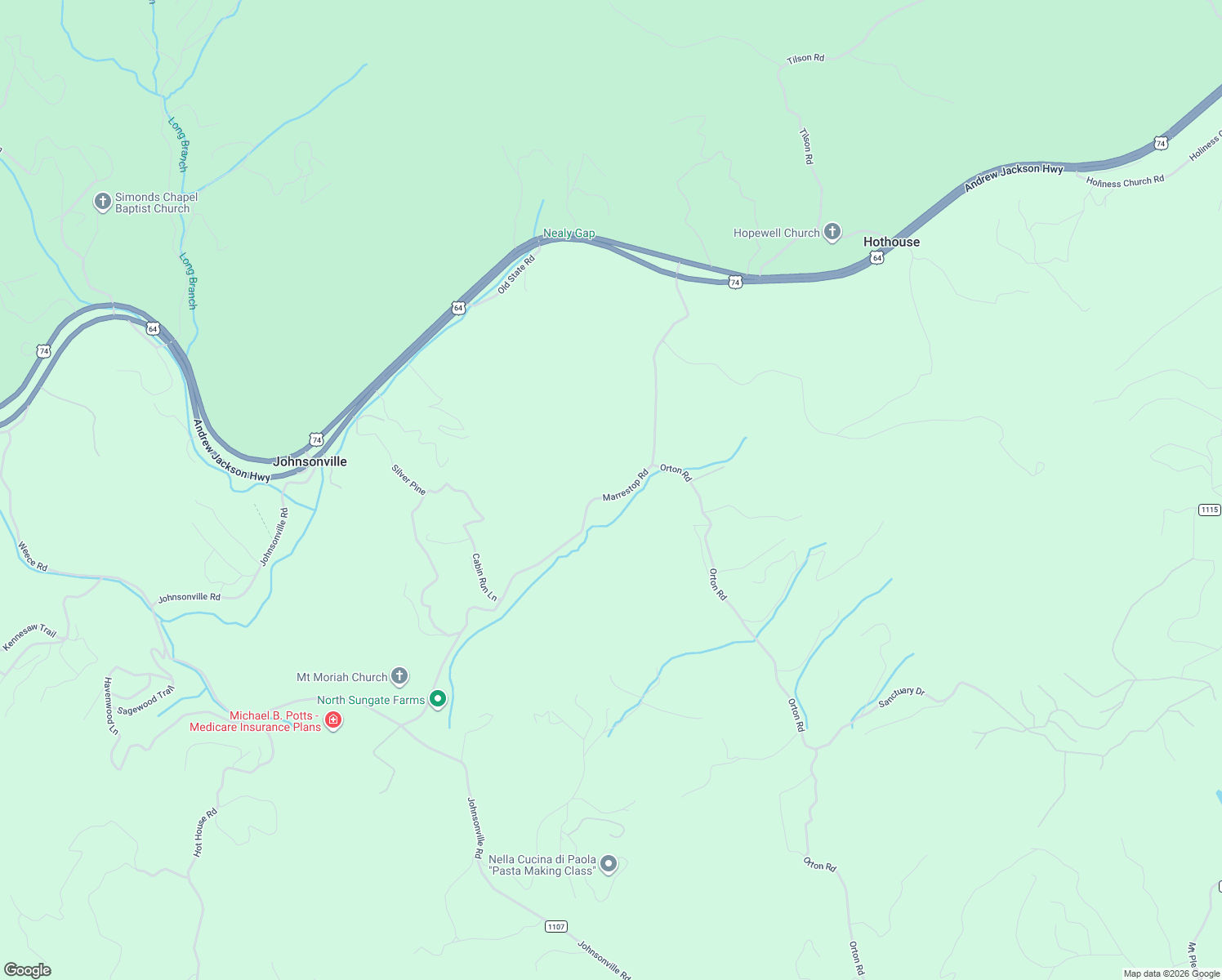 map of restaurants, bars, coffee shops, grocery stores, and more near 776 Marrestop Road in Murphy