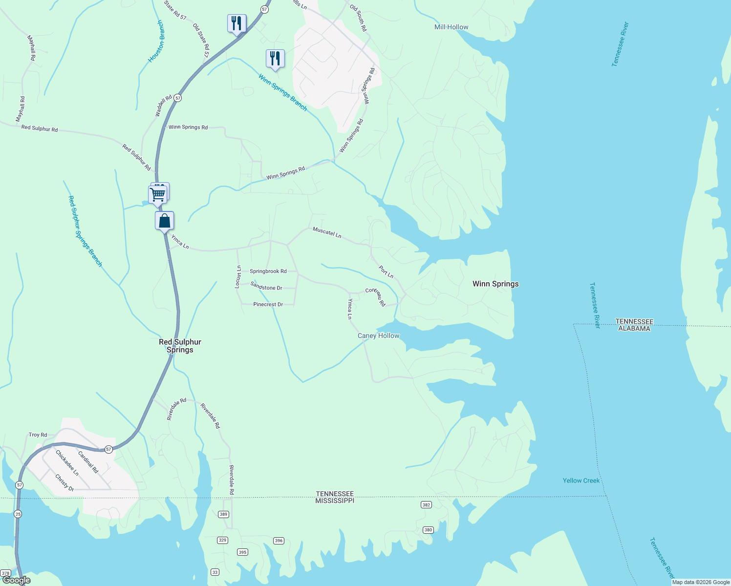 map of restaurants, bars, coffee shops, grocery stores, and more near 80 Contreau Road in Counce