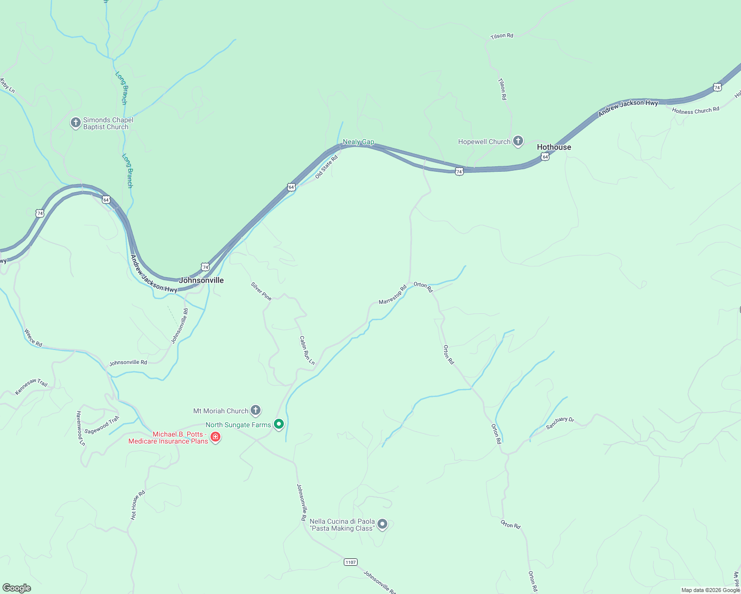 map of restaurants, bars, coffee shops, grocery stores, and more near 776 Marrestop Road in Murphy