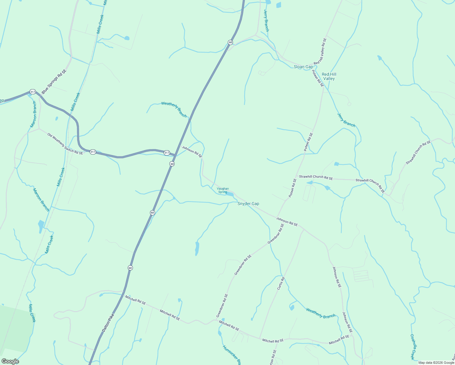 map of restaurants, bars, coffee shops, grocery stores, and more near 611 Johnson Road Southeast in Cleveland