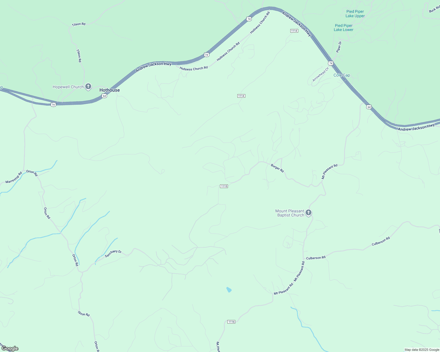 map of restaurants, bars, coffee shops, grocery stores, and more near 33 Huntington Circle in Murphy