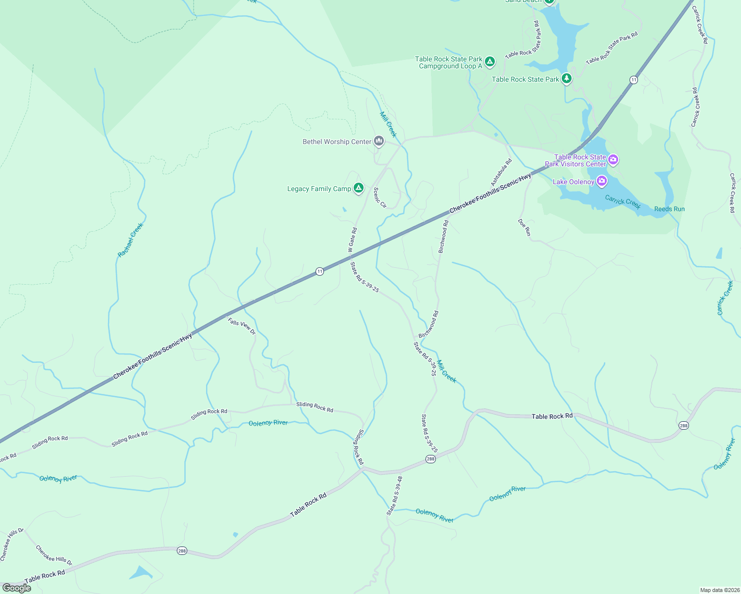 map of restaurants, bars, coffee shops, grocery stores, and more near 374 Hickory Hollow Road in Pickens