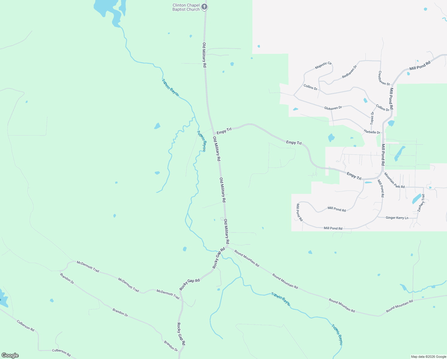map of restaurants, bars, coffee shops, grocery stores, and more near 417 Old Military Road in Conway