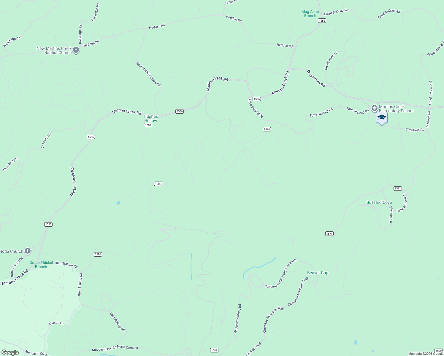 map of restaurants, bars, coffee shops, grocery stores, and more near 140 Lower Ridge Drive in Murphy