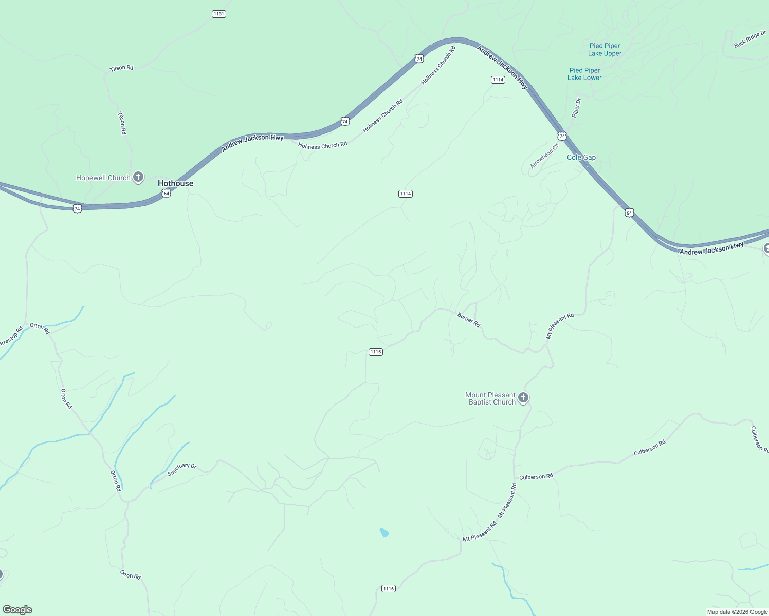 map of restaurants, bars, coffee shops, grocery stores, and more near 1290 Burger Road in Murphy