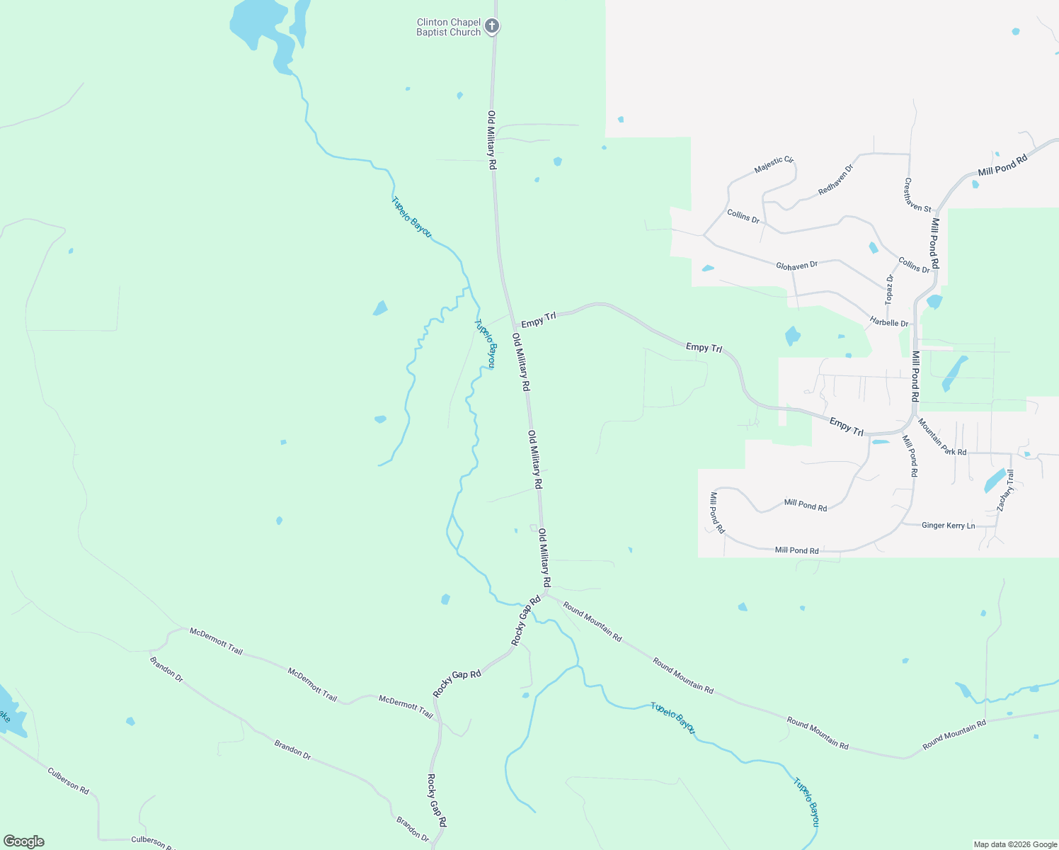 map of restaurants, bars, coffee shops, grocery stores, and more near 356 Old Military Road in Conway