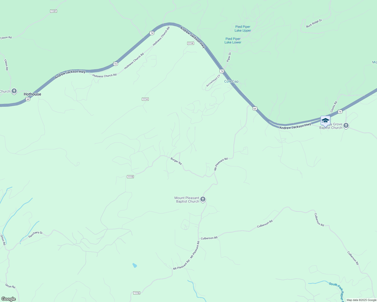 map of restaurants, bars, coffee shops, grocery stores, and more near 76 Heron VW in Murphy