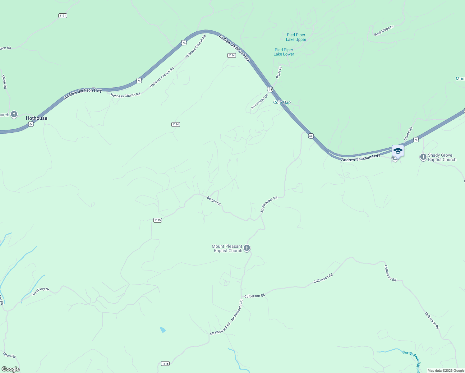map of restaurants, bars, coffee shops, grocery stores, and more near 76 Heron View in Murphy