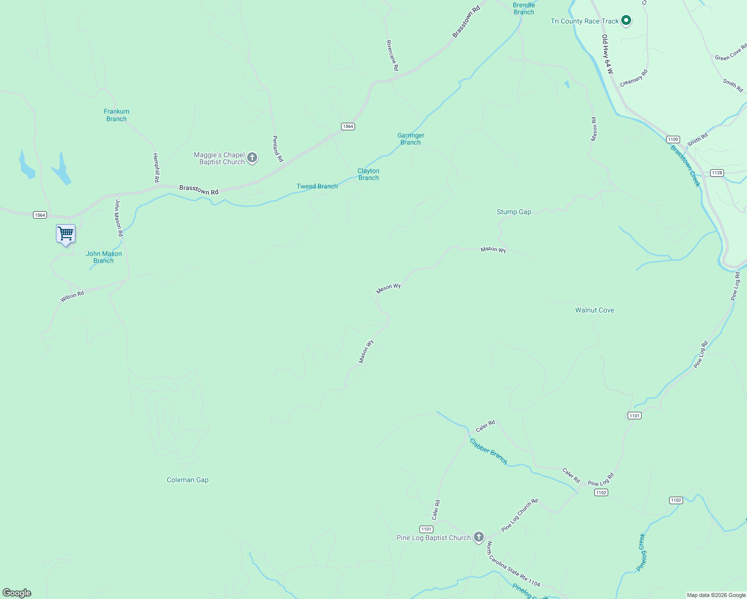 map of restaurants, bars, coffee shops, grocery stores, and more near 9 Brasstown View in Brasstown