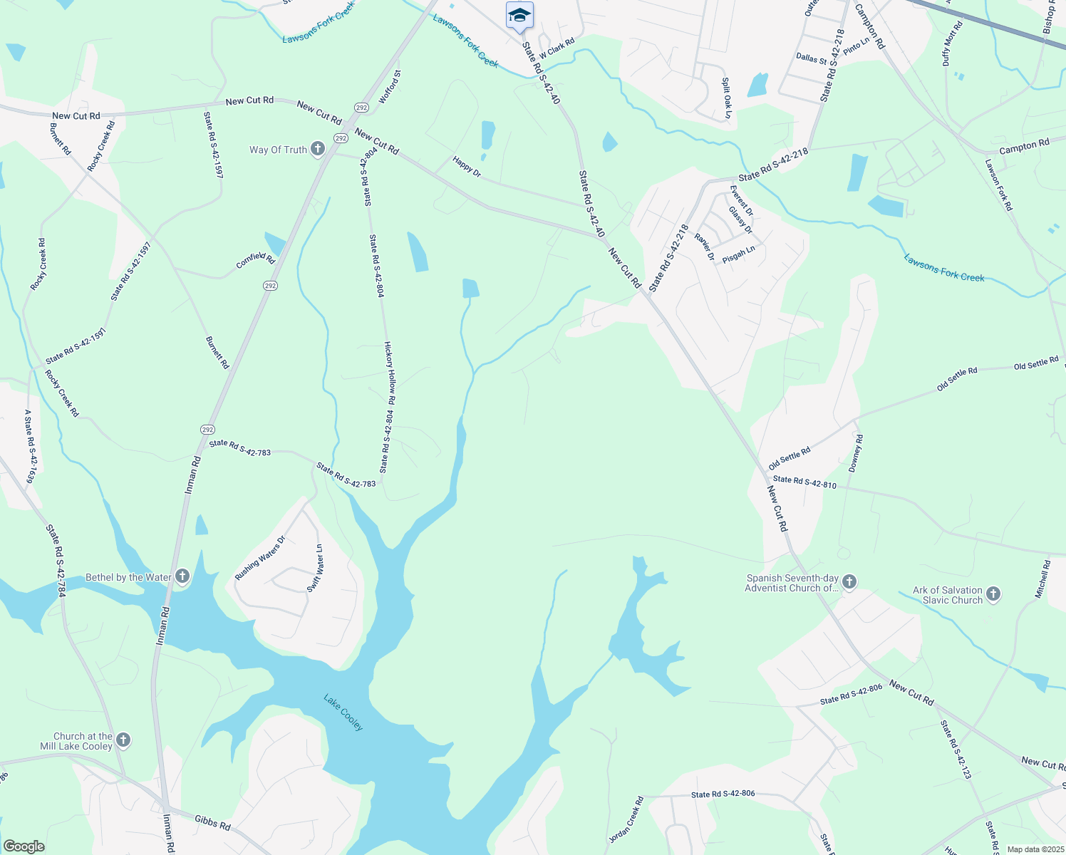 map of restaurants, bars, coffee shops, grocery stores, and more near 241 Rambling Ivy tr in Inman