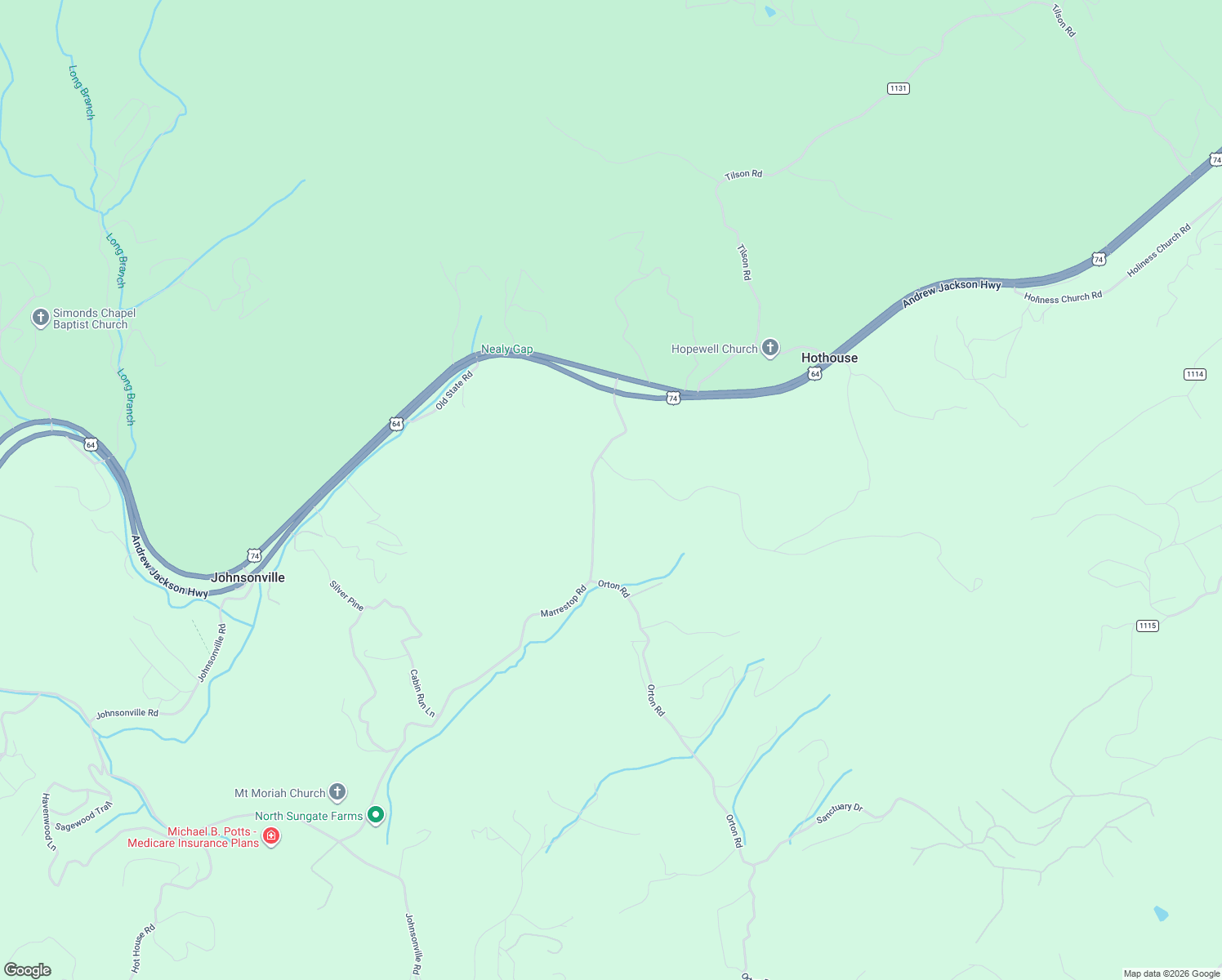 map of restaurants, bars, coffee shops, grocery stores, and more near 412 Marrestop Road in Murphy