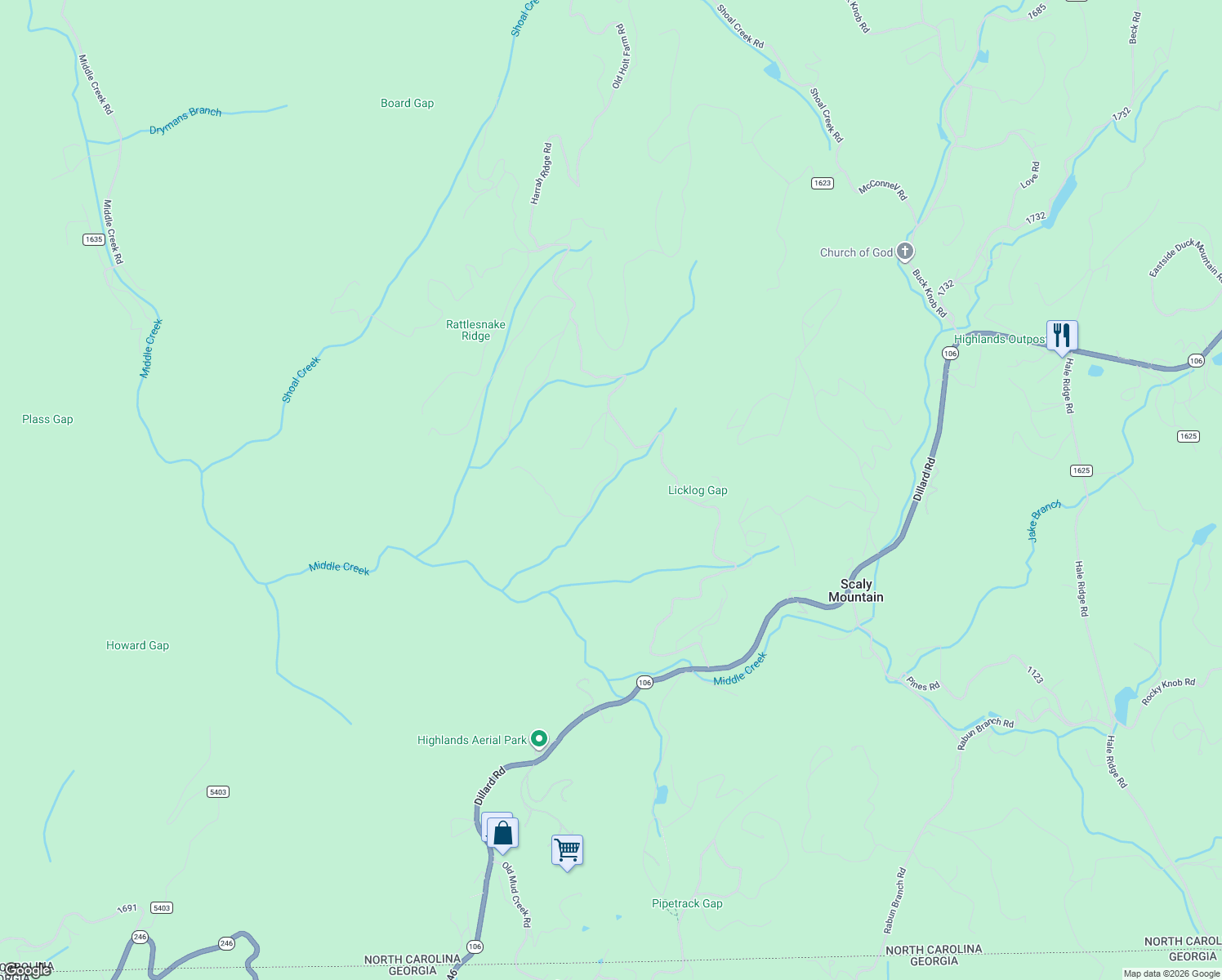 map of restaurants, bars, coffee shops, grocery stores, and more near 2-420 Falls Road in Macon