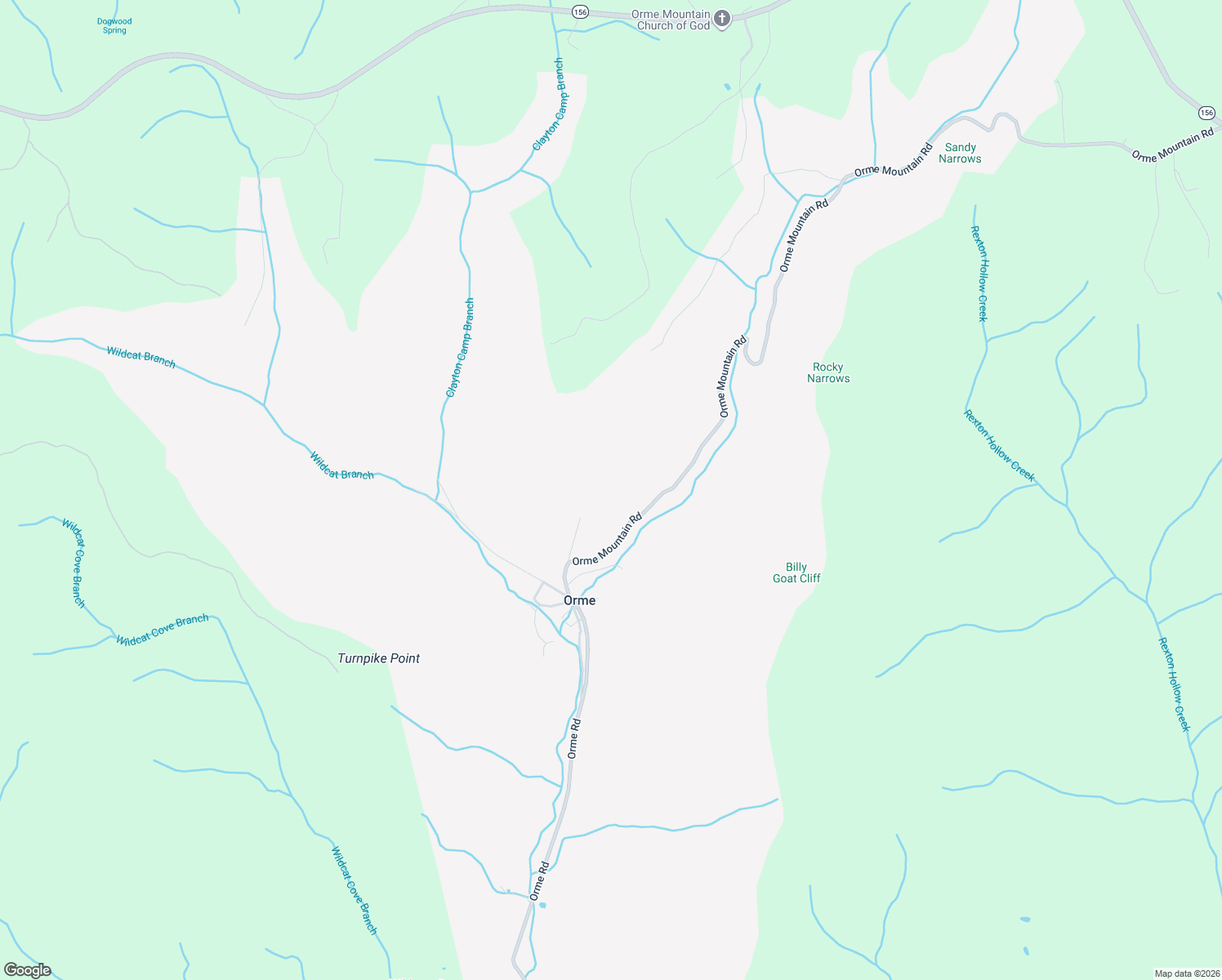 map of restaurants, bars, coffee shops, grocery stores, and more near 3149 Orme Mountain Road in South Pittsburg
