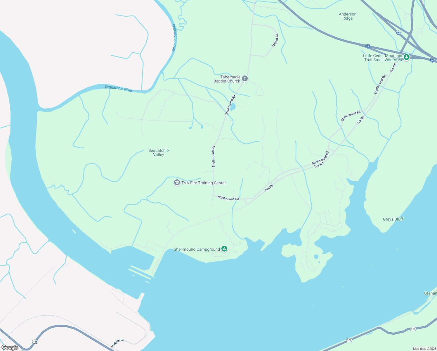 map of restaurants, bars, coffee shops, grocery stores, and more near 3165 Shellmound Rd in Jasper
