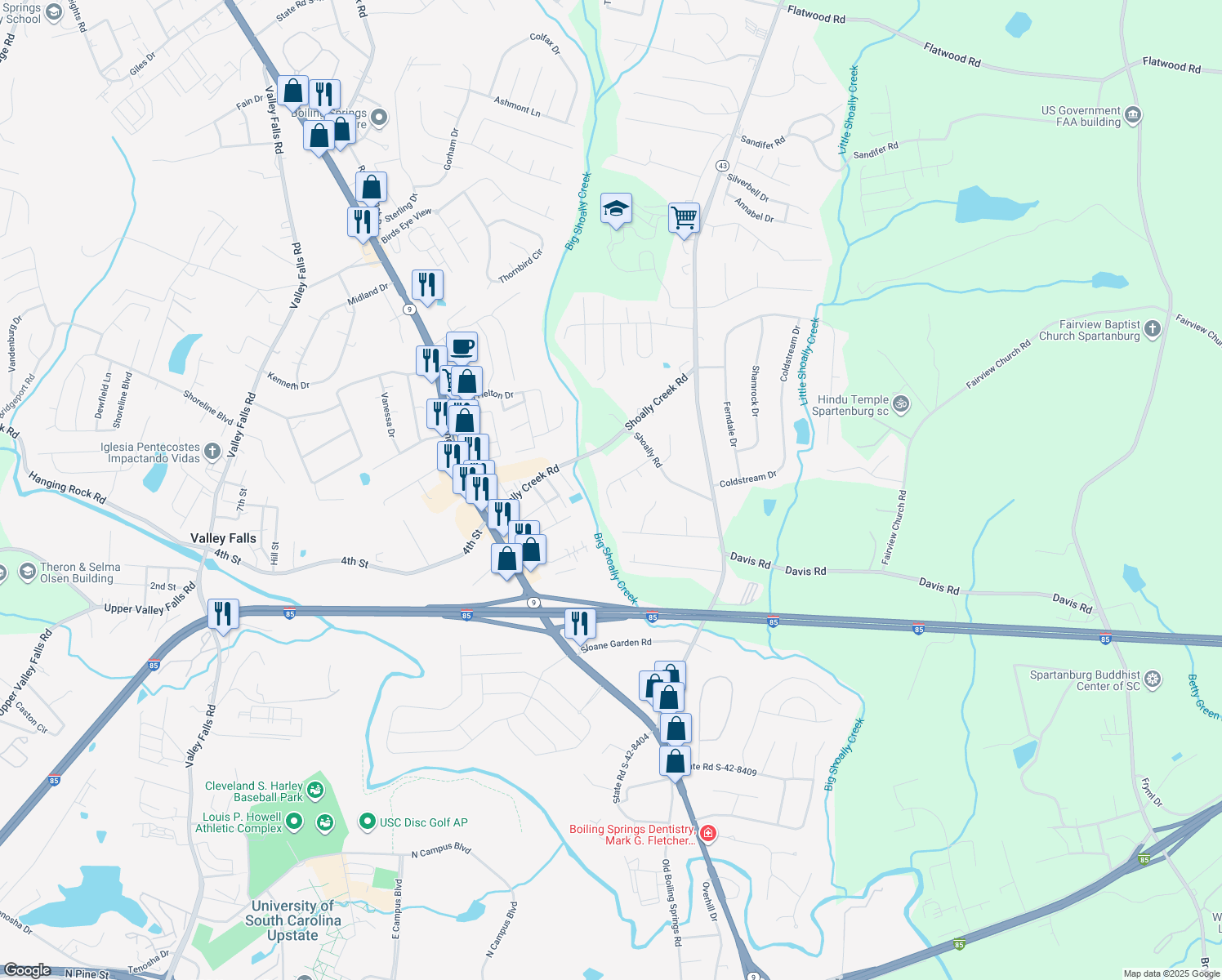 257 Chateau Street, Boiling Springs SC Walk Score