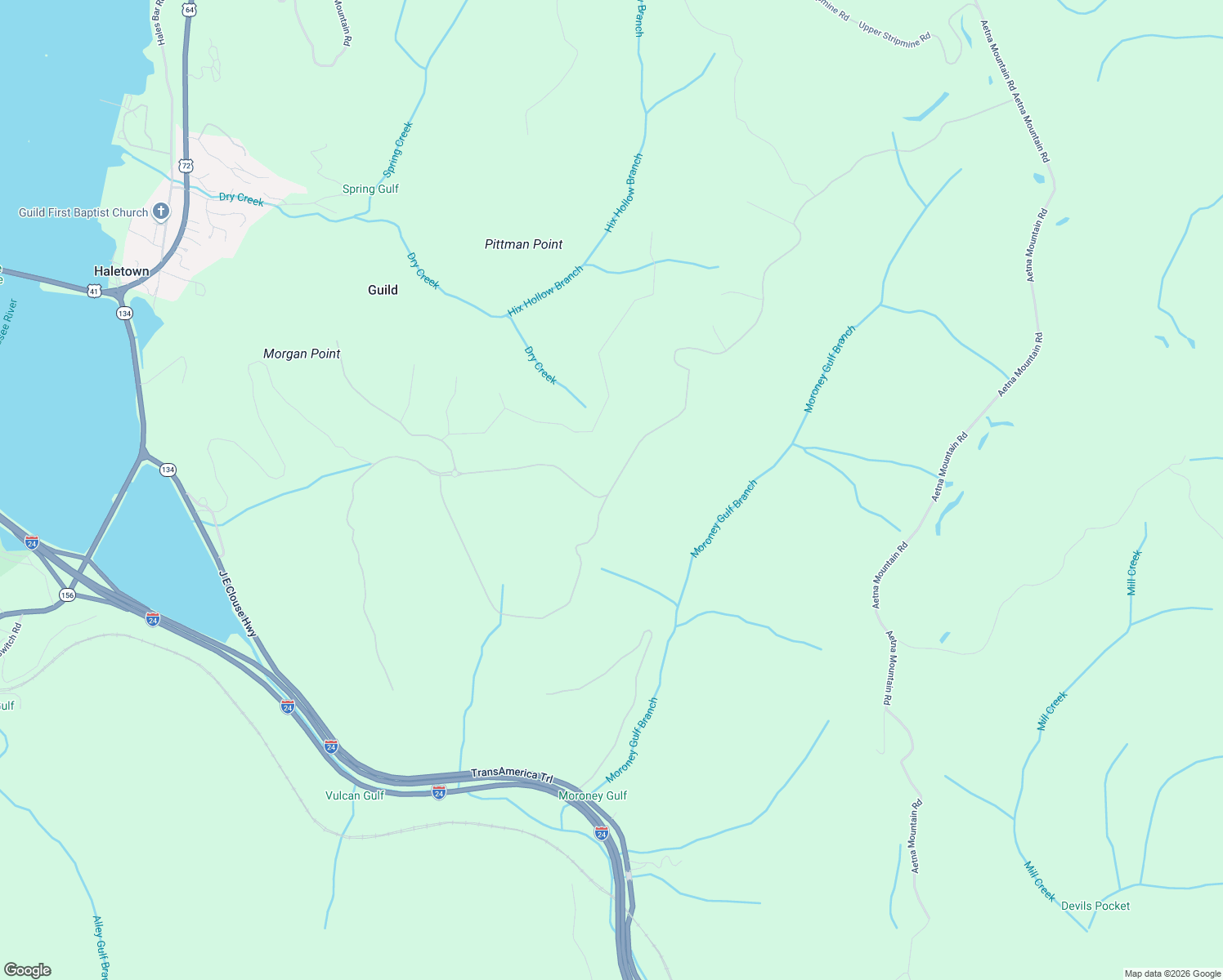 map of restaurants, bars, coffee shops, grocery stores, and more near in Guild