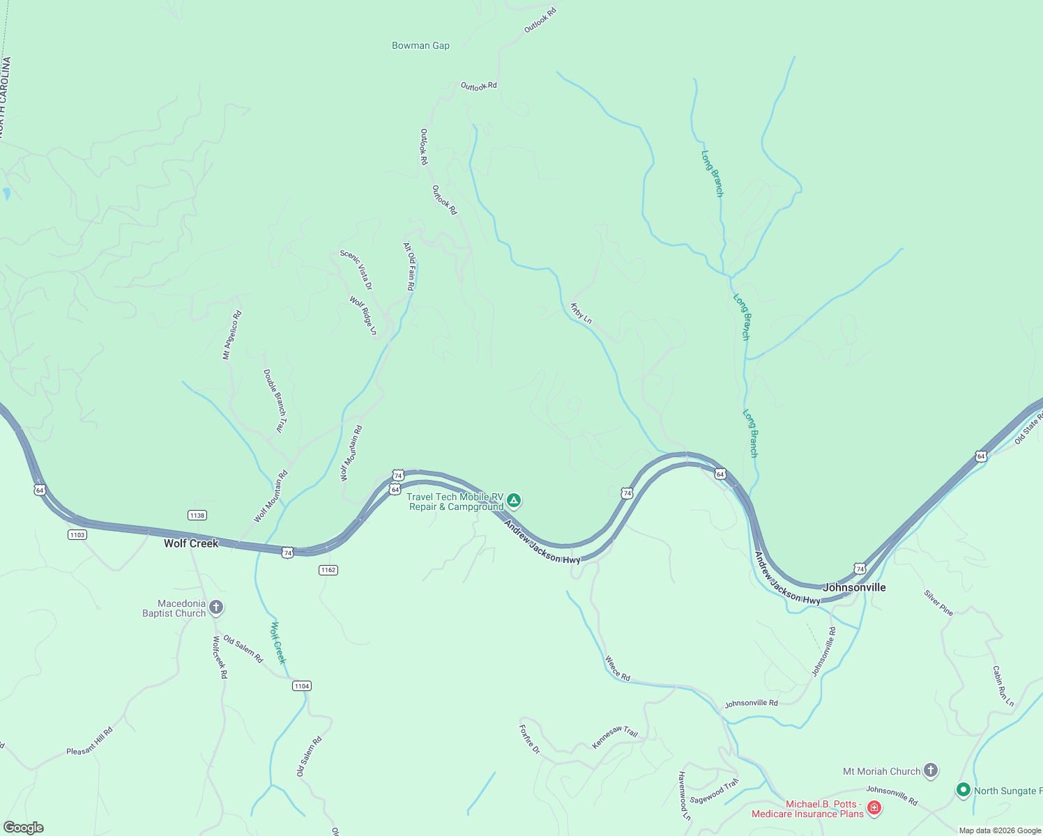 map of restaurants, bars, coffee shops, grocery stores, and more near 465 Turkey Pen Drive in Murphy