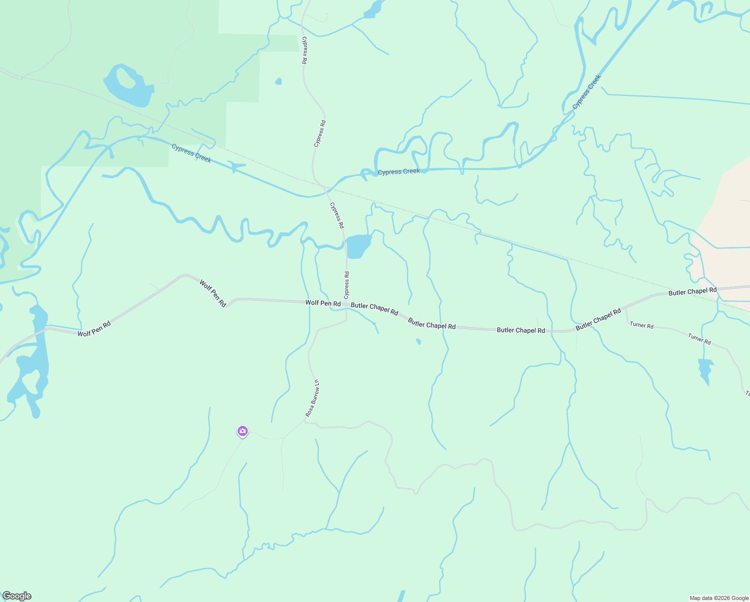 map of restaurants, bars, coffee shops, grocery stores, and more near 3333 Butler Chapel Road in Ramer