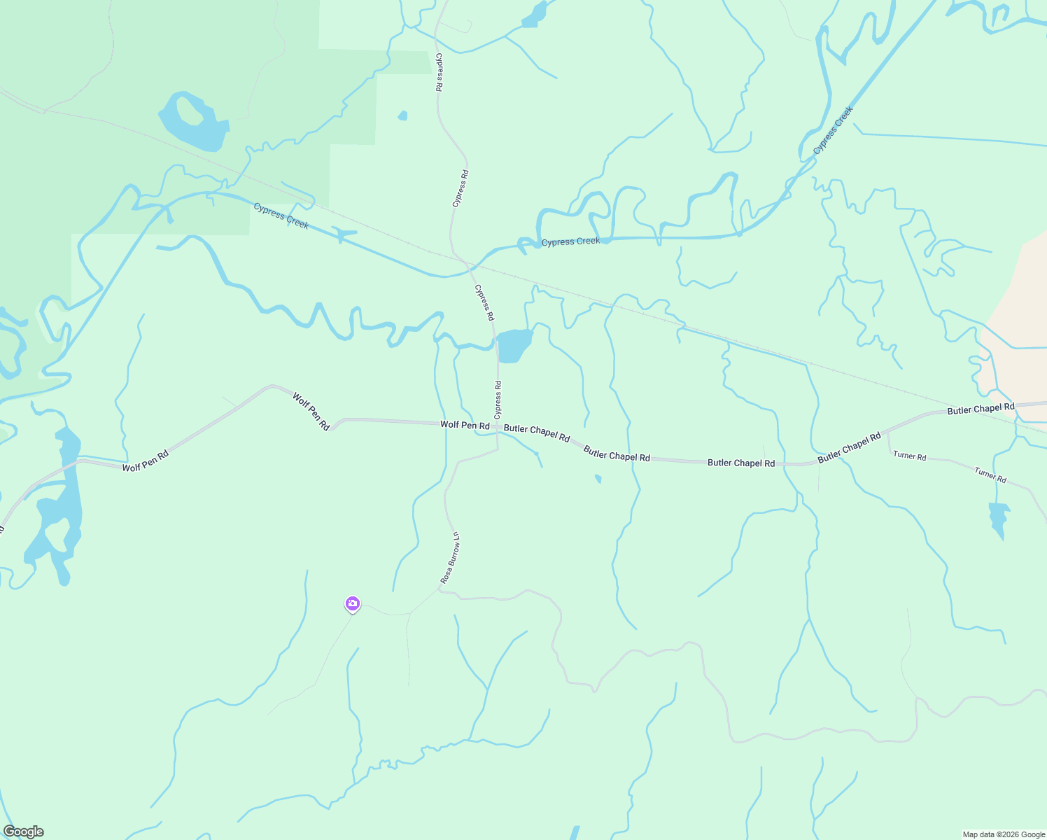 map of restaurants, bars, coffee shops, grocery stores, and more near 3333 Butler Chapel Road in Ramer