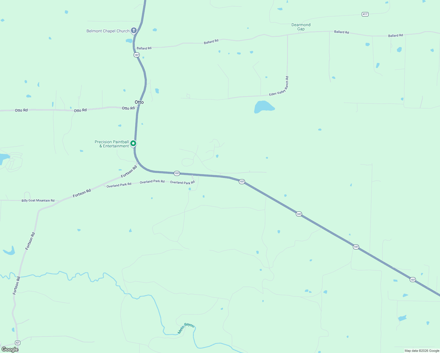 map of restaurants, bars, coffee shops, grocery stores, and more near 441 Arkansas 107 in Vilonia