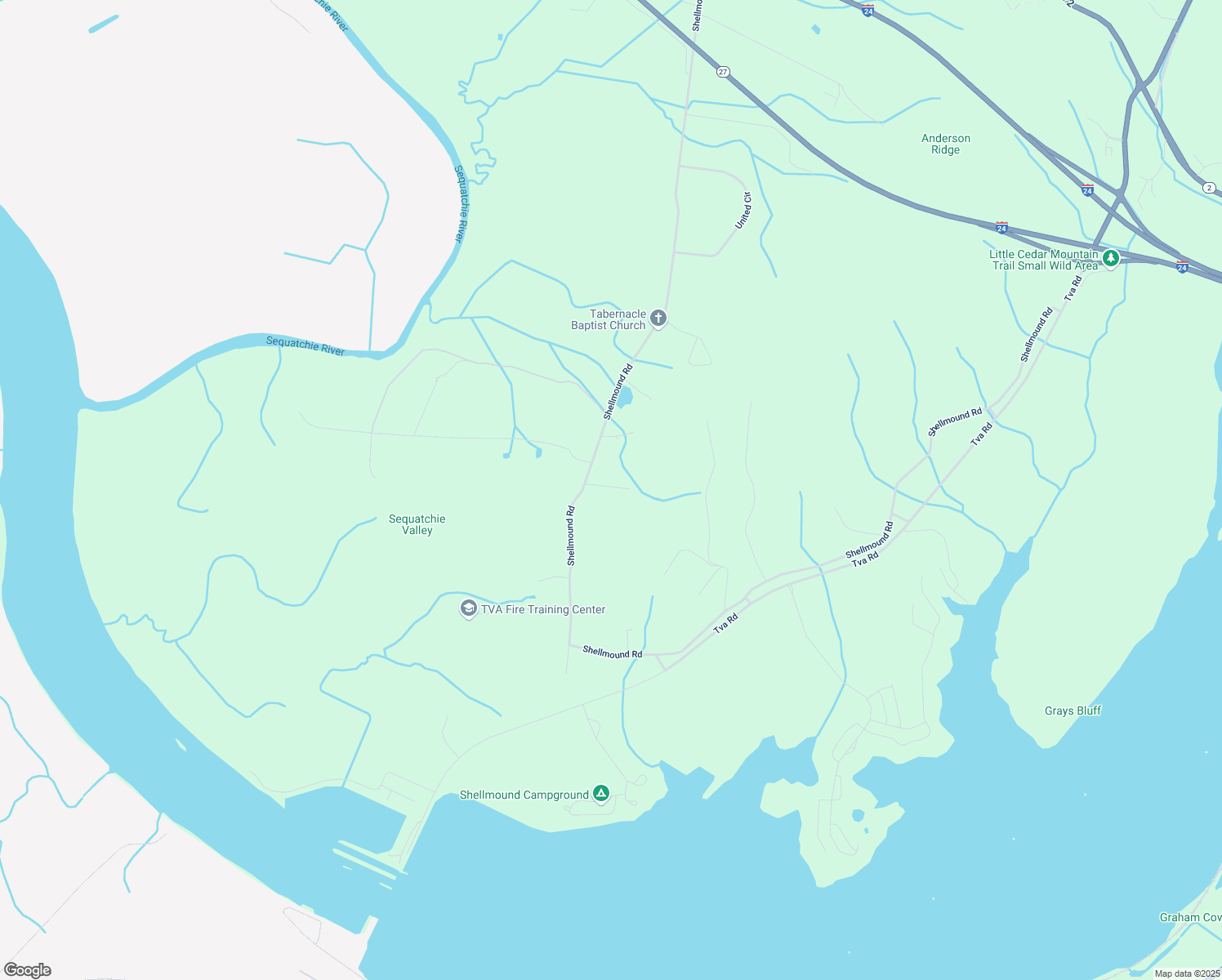 map of restaurants, bars, coffee shops, grocery stores, and more near 176 Parker Drive in Jasper