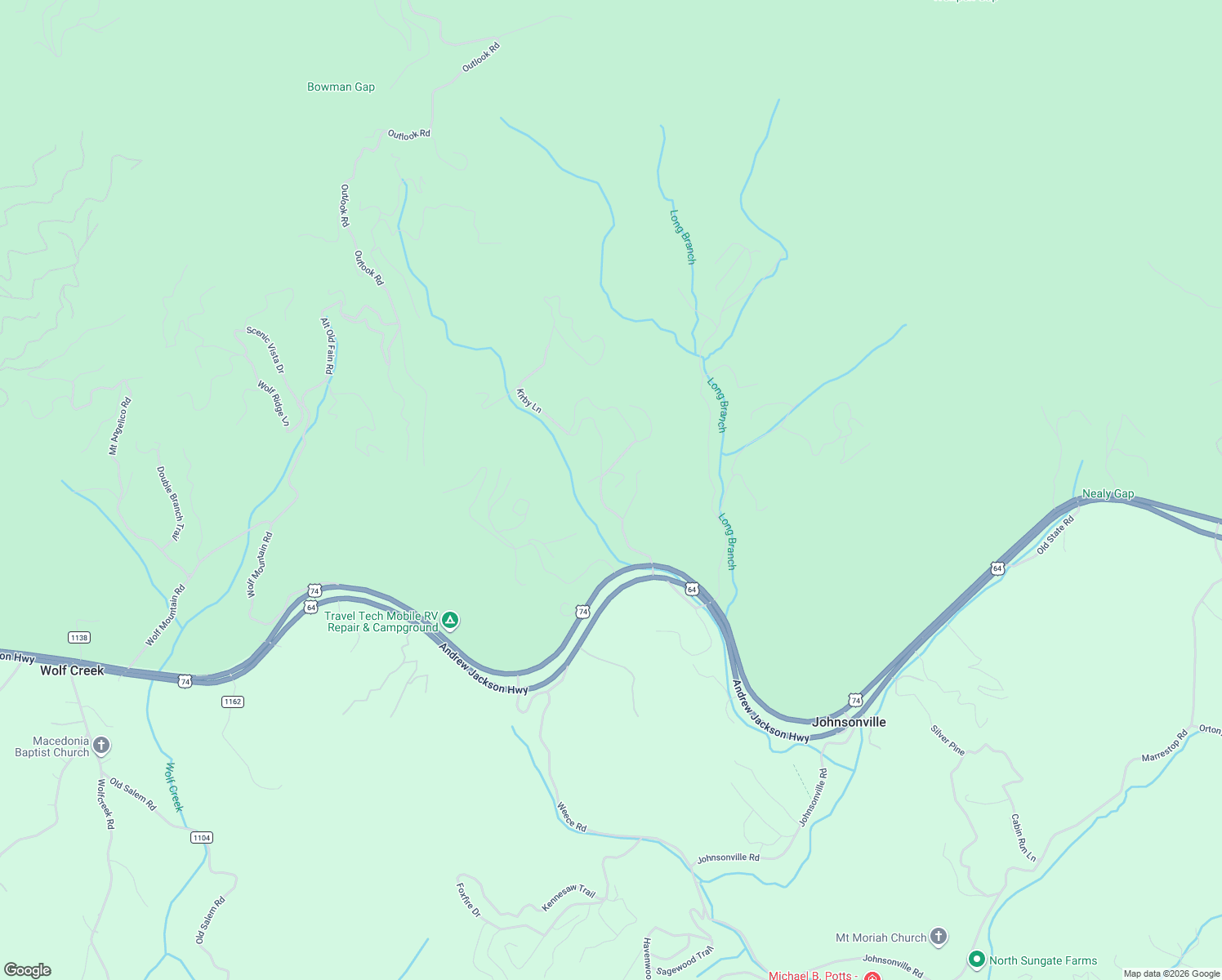 map of restaurants, bars, coffee shops, grocery stores, and more near 98 Snipe Lane in Murphy