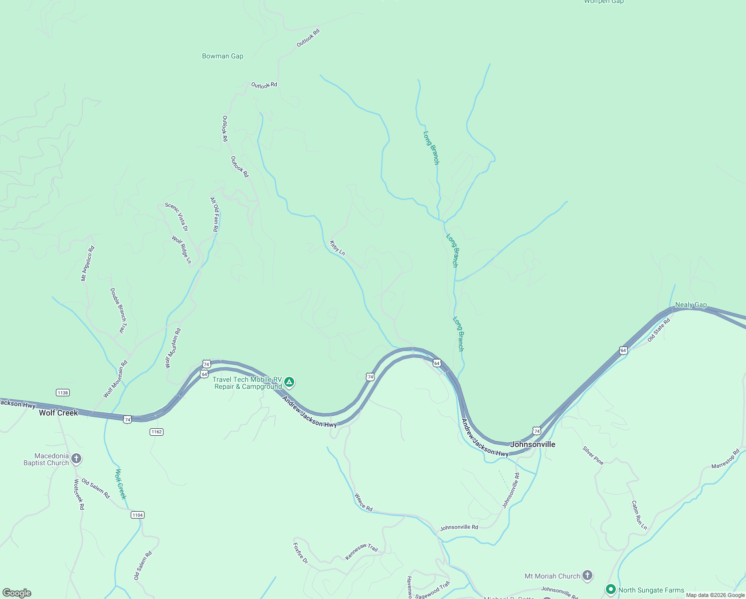 map of restaurants, bars, coffee shops, grocery stores, and more near 98 Snipe Lane in Murphy