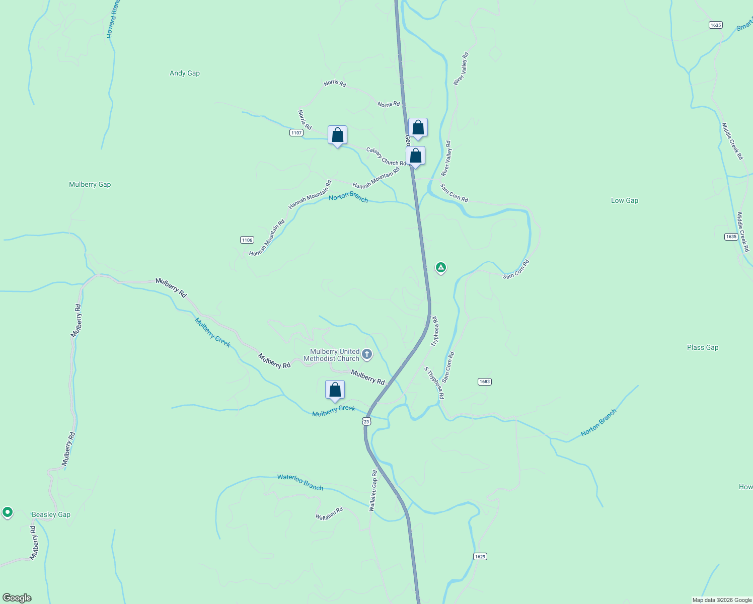 map of restaurants, bars, coffee shops, grocery stores, and more near 260 Rebel Ridge Road in Otto