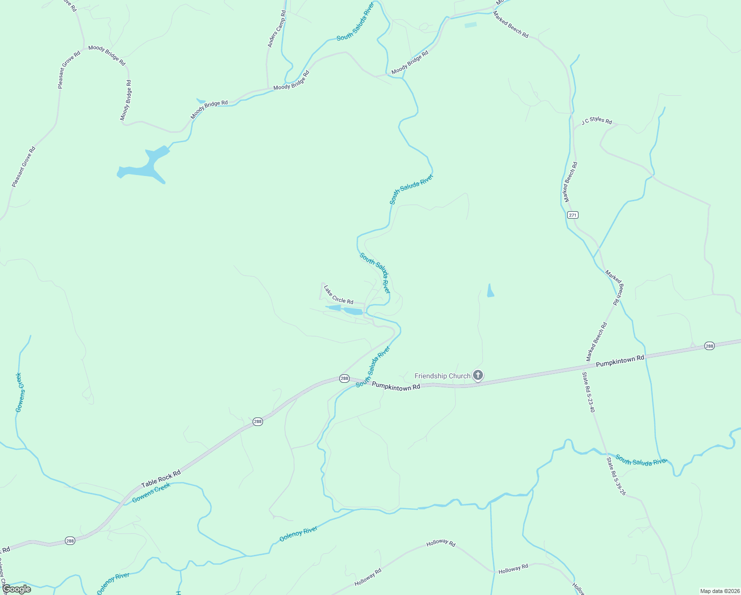 map of restaurants, bars, coffee shops, grocery stores, and more near 506 Laurel and Hardy Lake Road in Pickens County