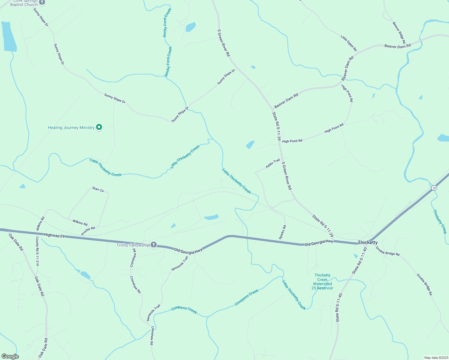 map of restaurants, bars, coffee shops, grocery stores, and more near 333 Miley Farm Rd in Cowpens