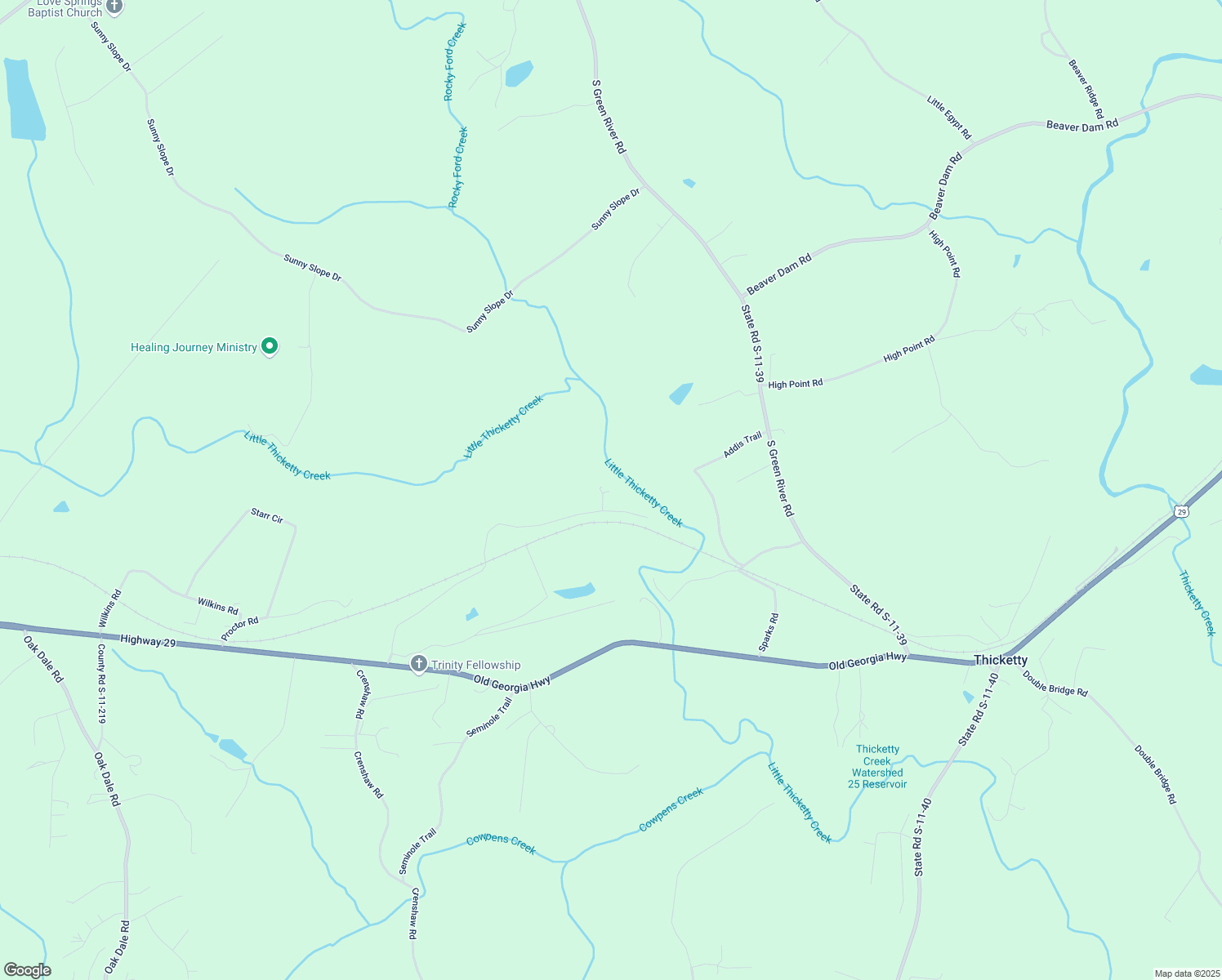 map of restaurants, bars, coffee shops, grocery stores, and more near 333 Miley Farm Rd in Cowpens