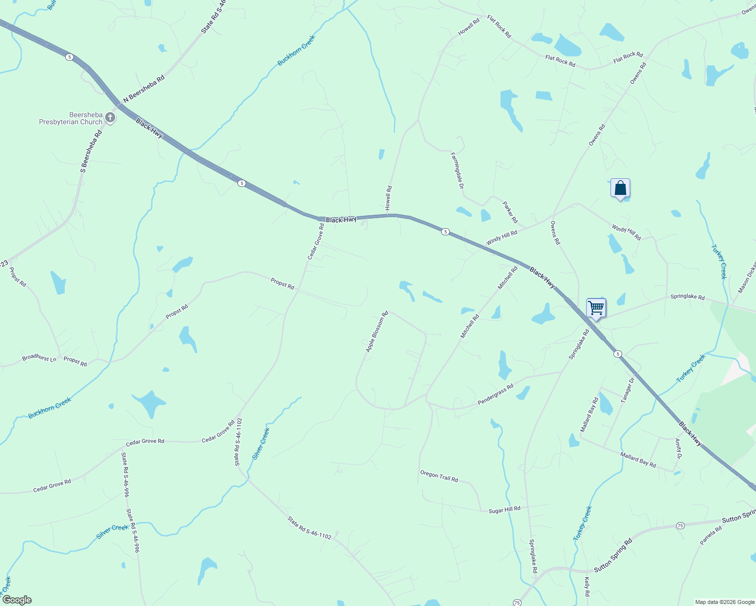 map of restaurants, bars, coffee shops, grocery stores, and more near 1941 Apple Blossom Road in York