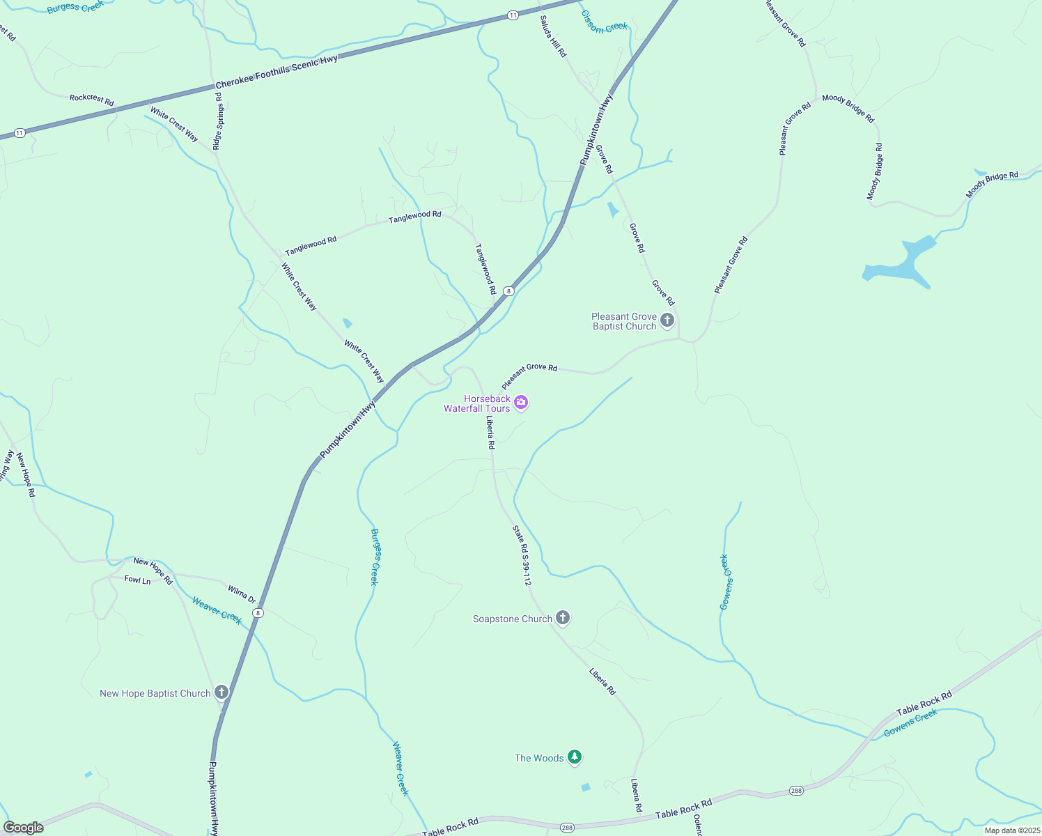 map of restaurants, bars, coffee shops, grocery stores, and more near 757 Pleasant Grove Road in Pickens