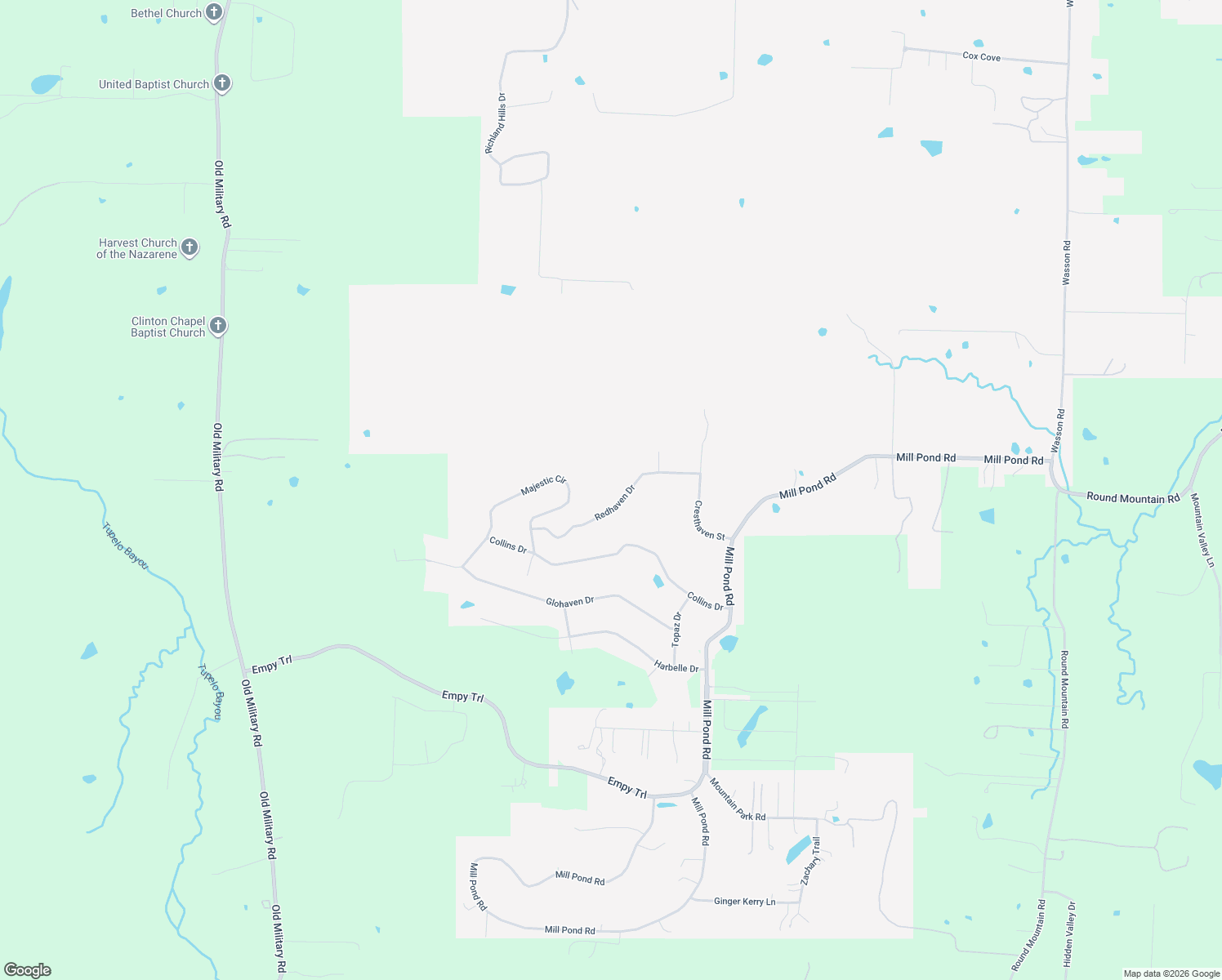 map of restaurants, bars, coffee shops, grocery stores, and more near 2780 Redhaven Drive in Conway