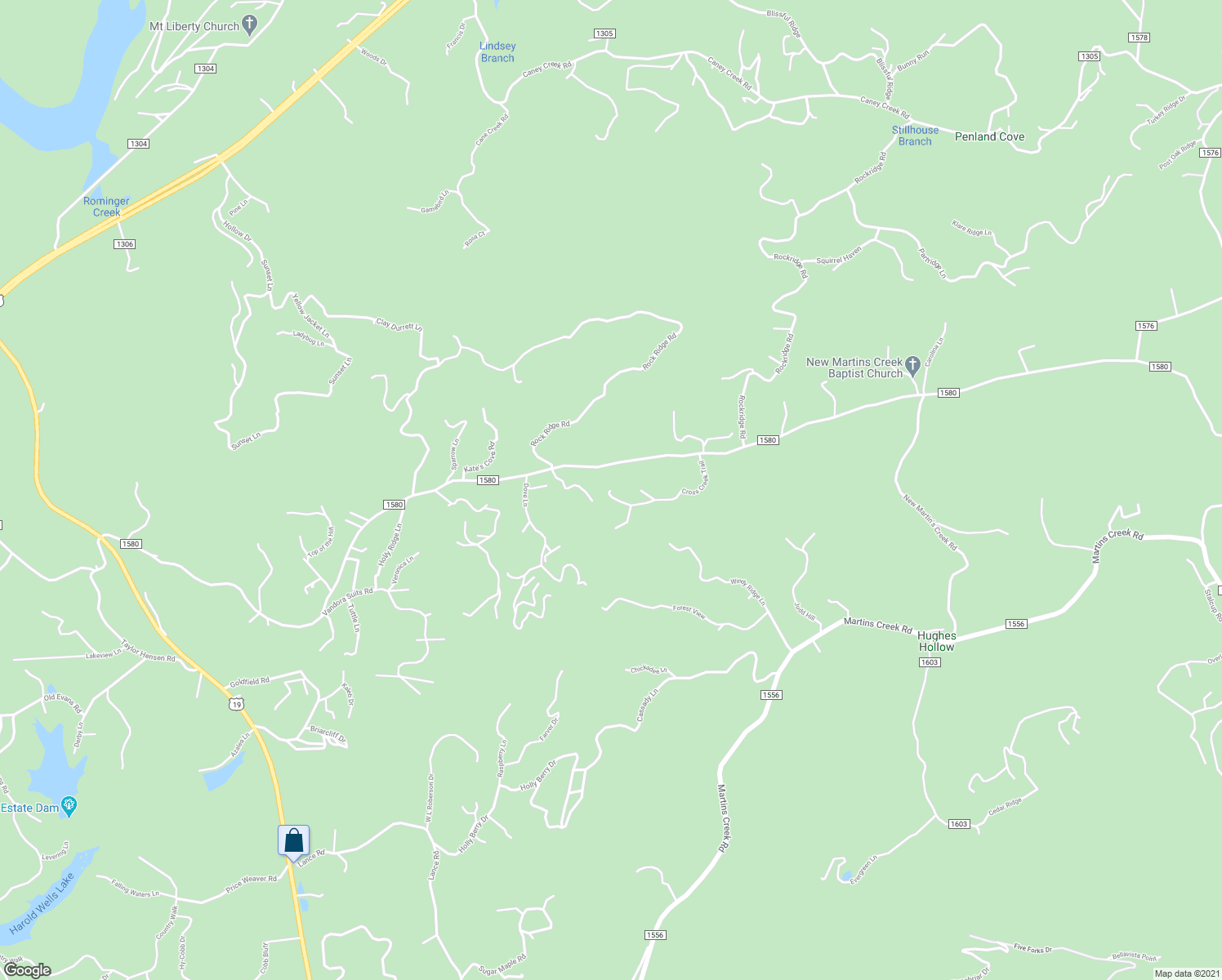 map of restaurants, bars, coffee shops, grocery stores, and more near 2 Galloway Gap in Murphy