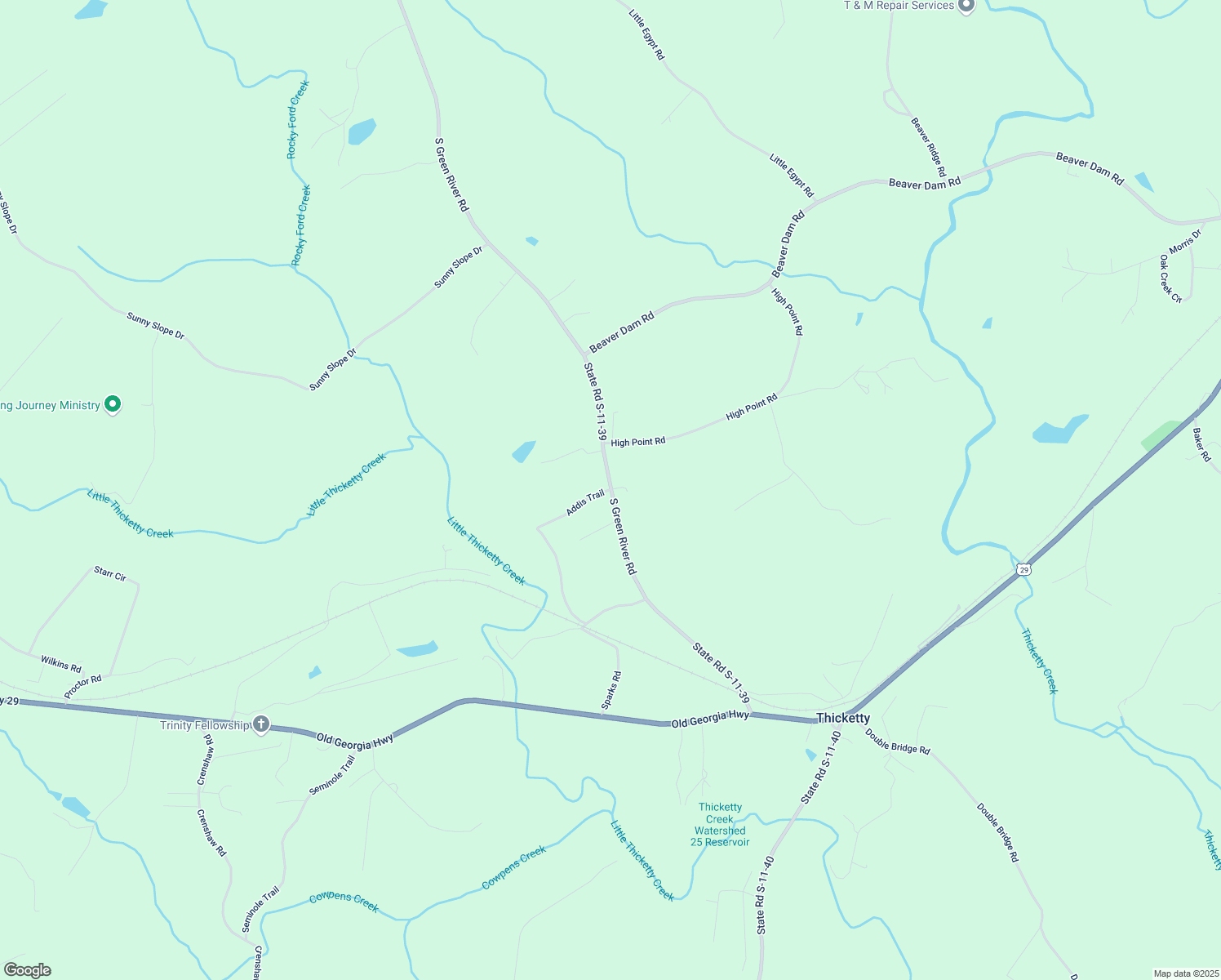 map of restaurants, bars, coffee shops, grocery stores, and more near 709 Addis Trail in Gaffney