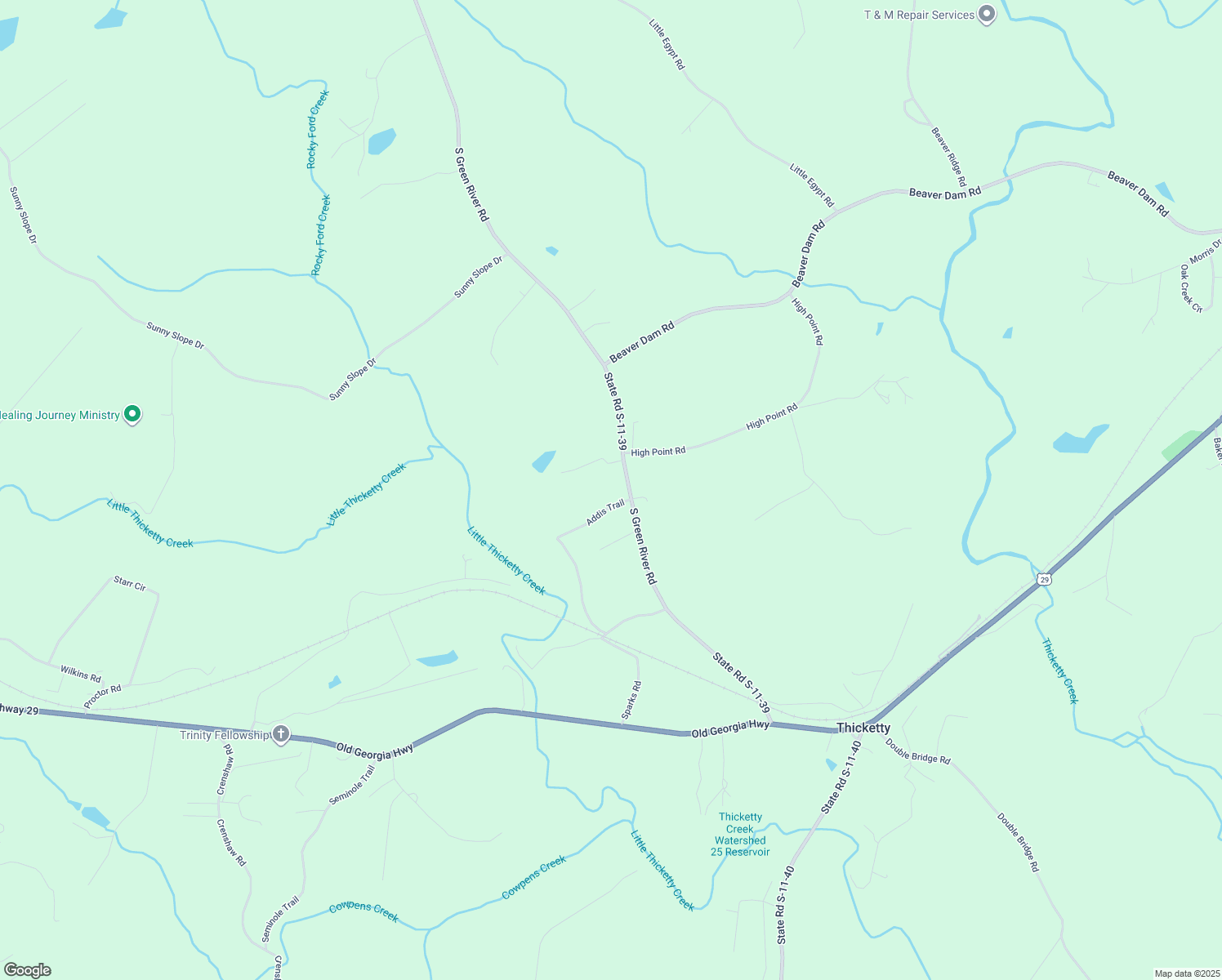 map of restaurants, bars, coffee shops, grocery stores, and more near 717 South Green River Road in Gaffney