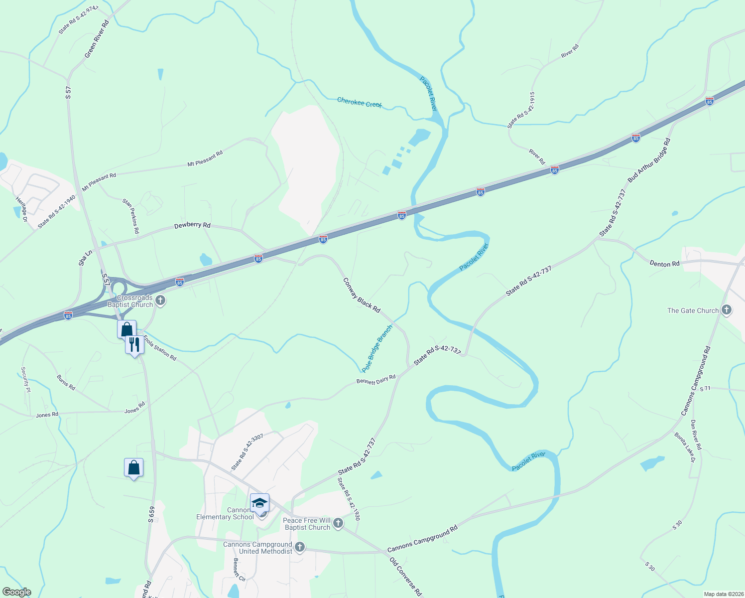 map of restaurants, bars, coffee shops, grocery stores, and more near 120 Childress Road in Spartanburg