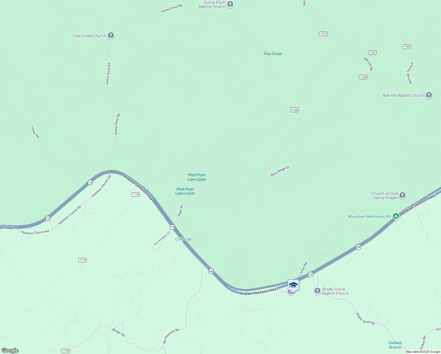 map of restaurants, bars, coffee shops, grocery stores, and more near 715 High Ridge Road in Murphy