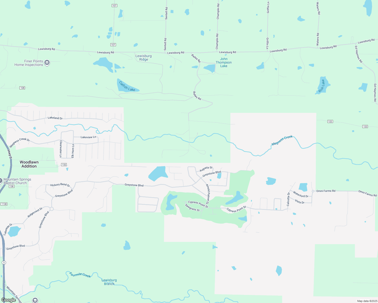 map of restaurants, bars, coffee shops, grocery stores, and more near Bailey Road in Austin