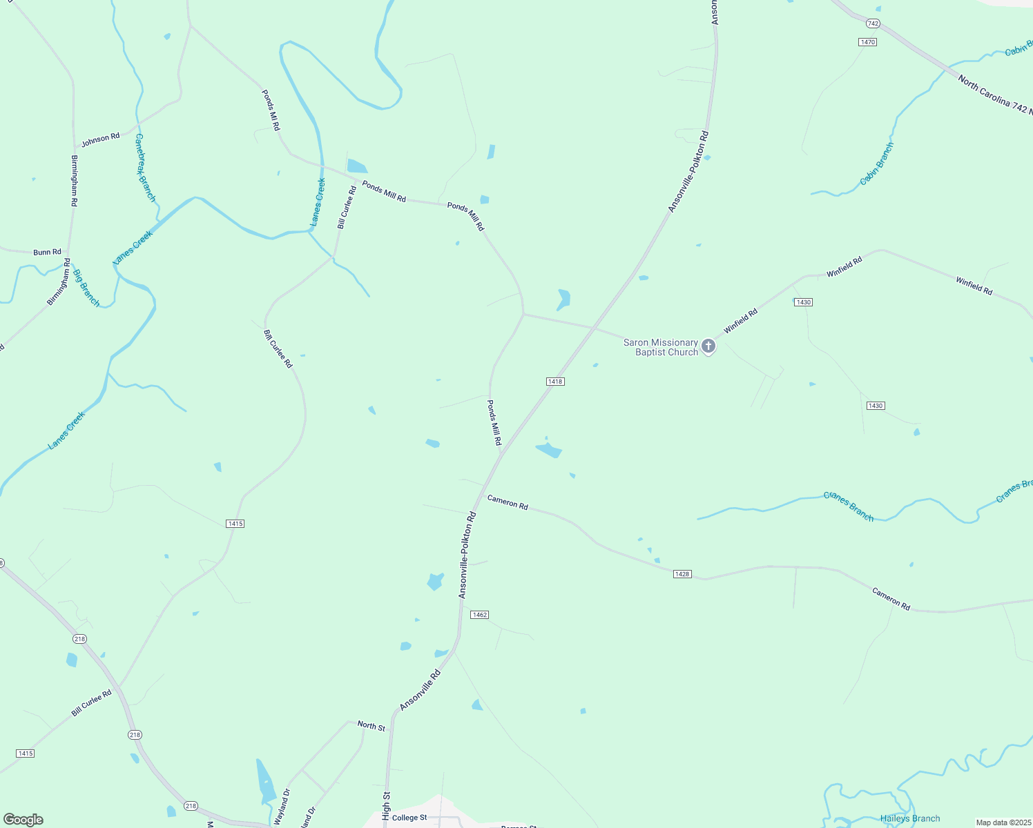 map of restaurants, bars, coffee shops, grocery stores, and more near 7742 Ansonville-Polkton Road in Polkton