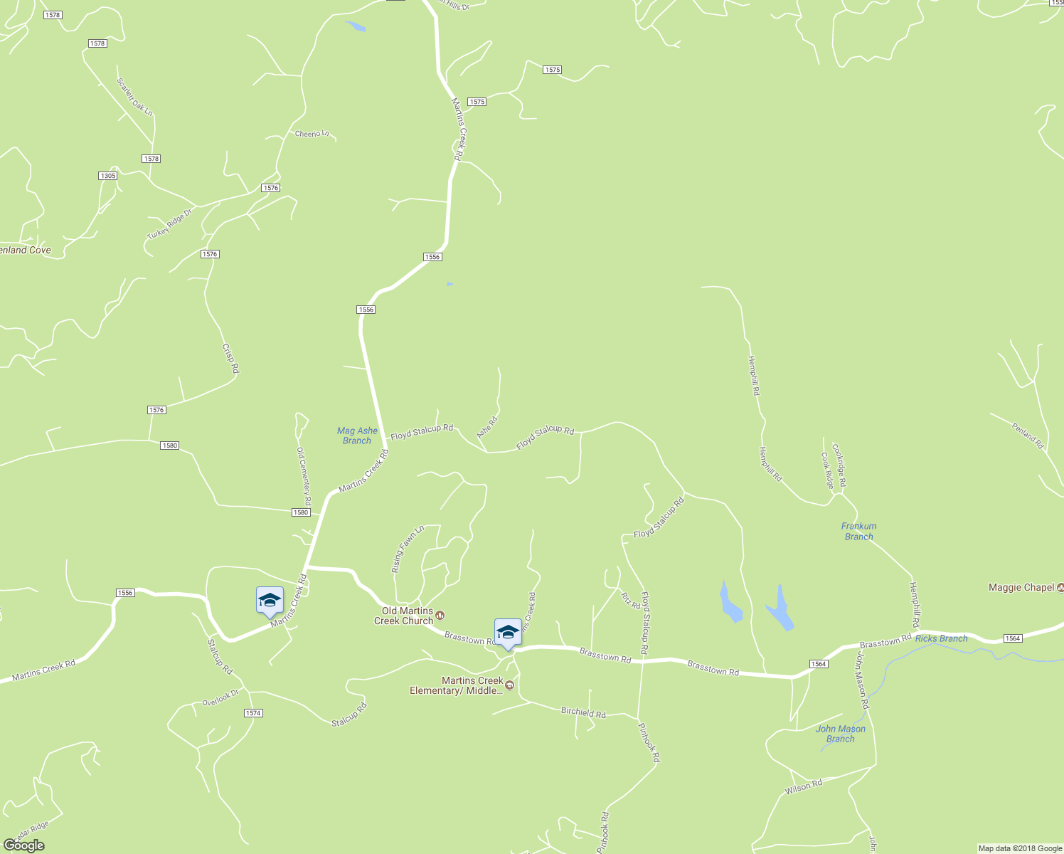 map of restaurants, bars, coffee shops, grocery stores, and more near 571 Floyd Stalcup Road in Murphy