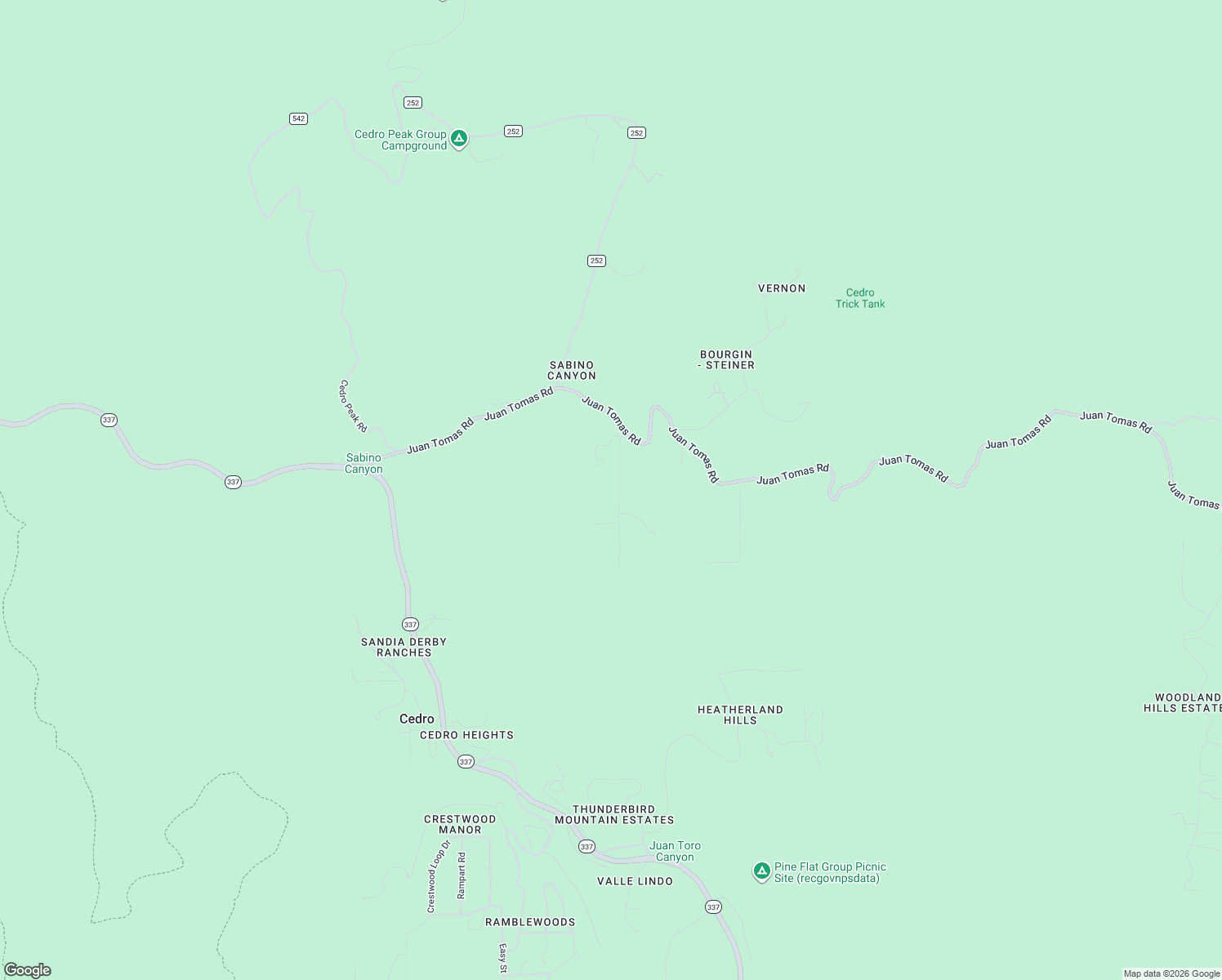 map of restaurants, bars, coffee shops, grocery stores, and more near 20 Juan Tomas Road in Tijeras