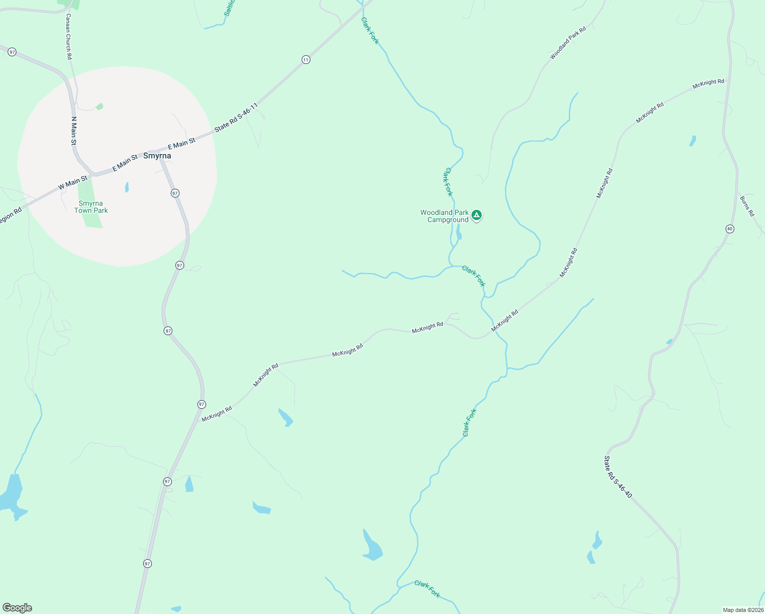 map of restaurants, bars, coffee shops, grocery stores, and more near 1342 McKnight Road in Smyrna