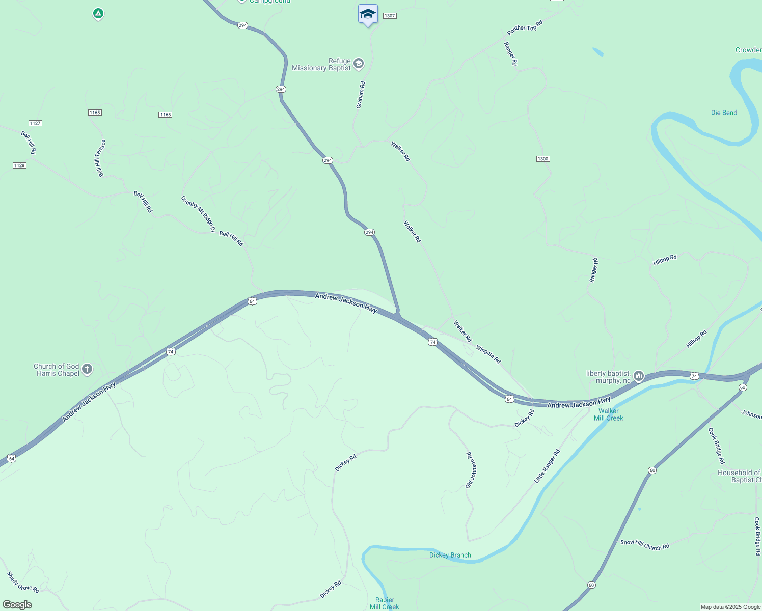 map of restaurants, bars, coffee shops, grocery stores, and more near 8090 U.S. 64 in Murphy
