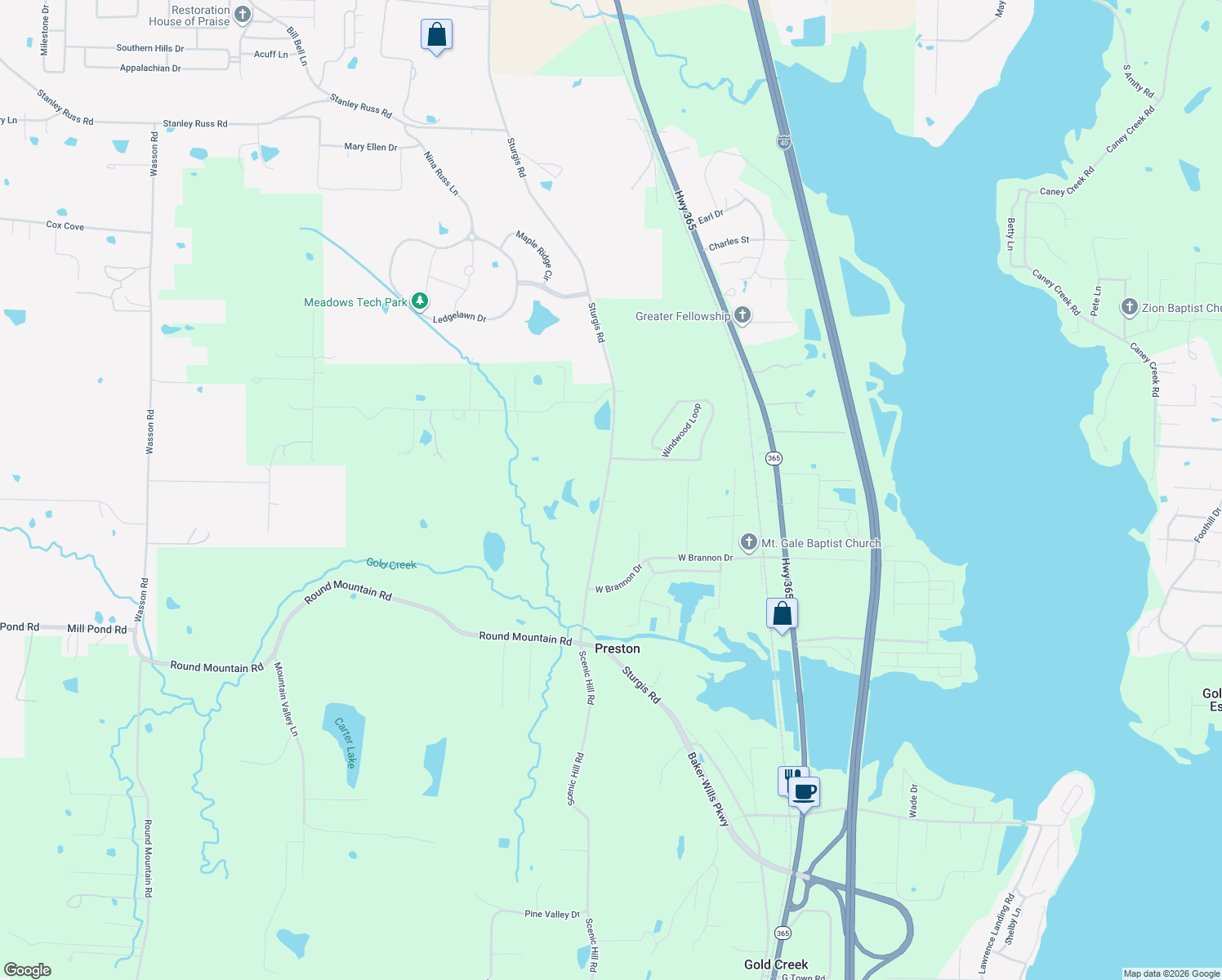 map of restaurants, bars, coffee shops, grocery stores, and more near 231 Sturgis Rd in Conway