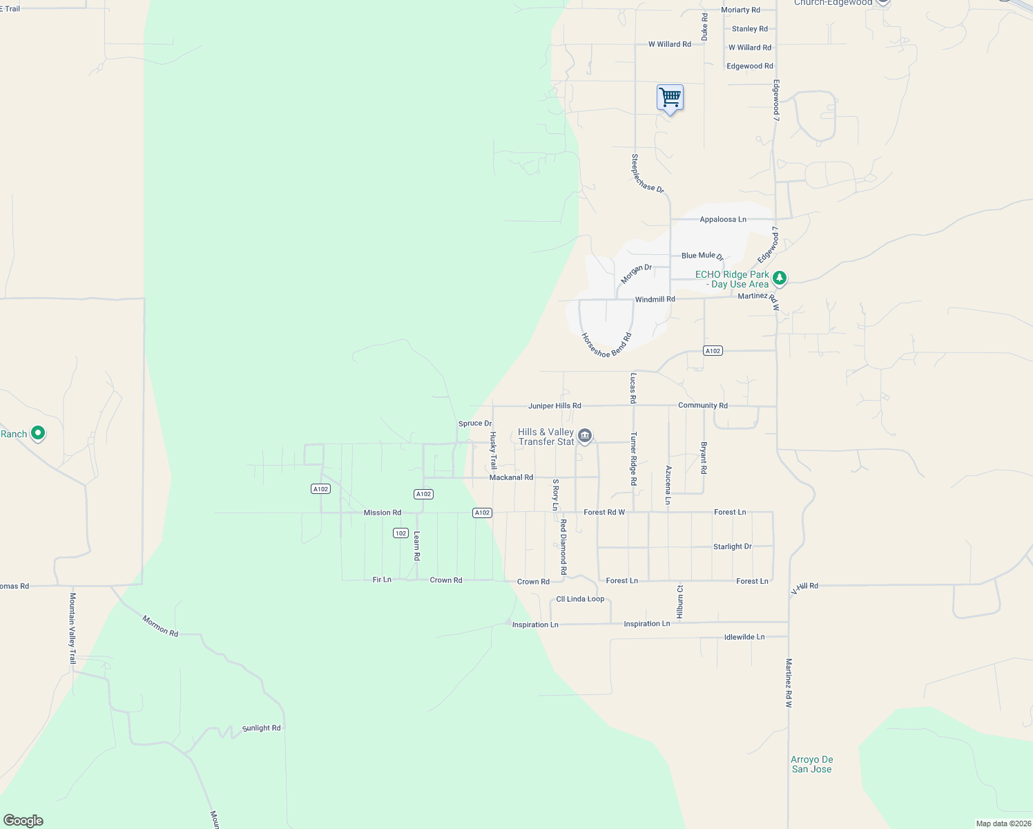 map of restaurants, bars, coffee shops, grocery stores, and more near 46 Juniper Hills Road in Edgewood