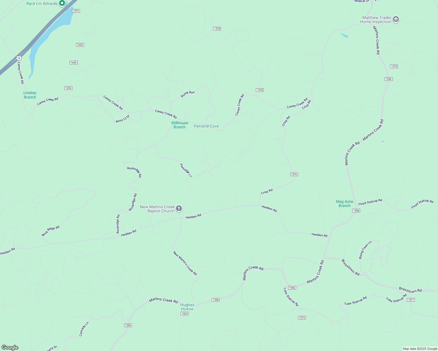 map of restaurants, bars, coffee shops, grocery stores, and more near 80 Hideaway Lane in Murphy